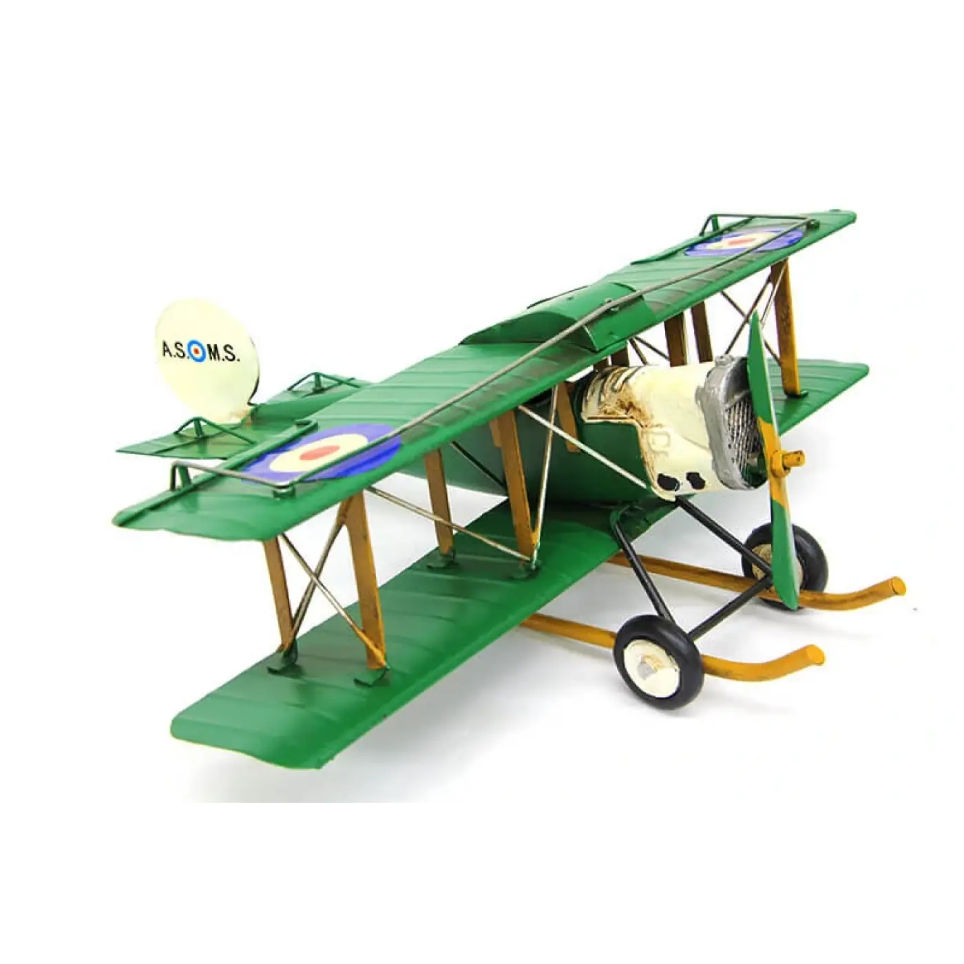 Dekoratif Metal Uçak Çift Kanatlı