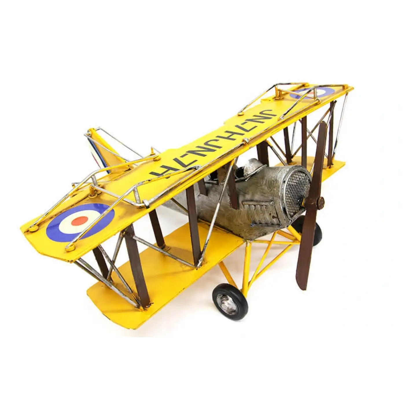 Dekoratif Metal Uçak Çift Kanatlı