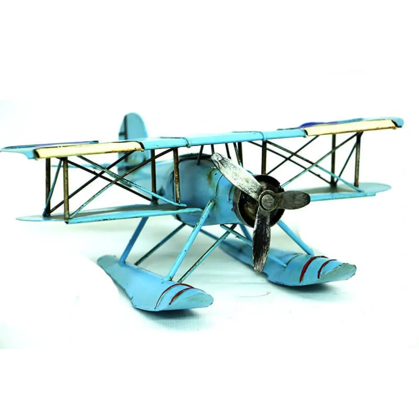 Dekoratif Metal Uçak Çift Kanatlı