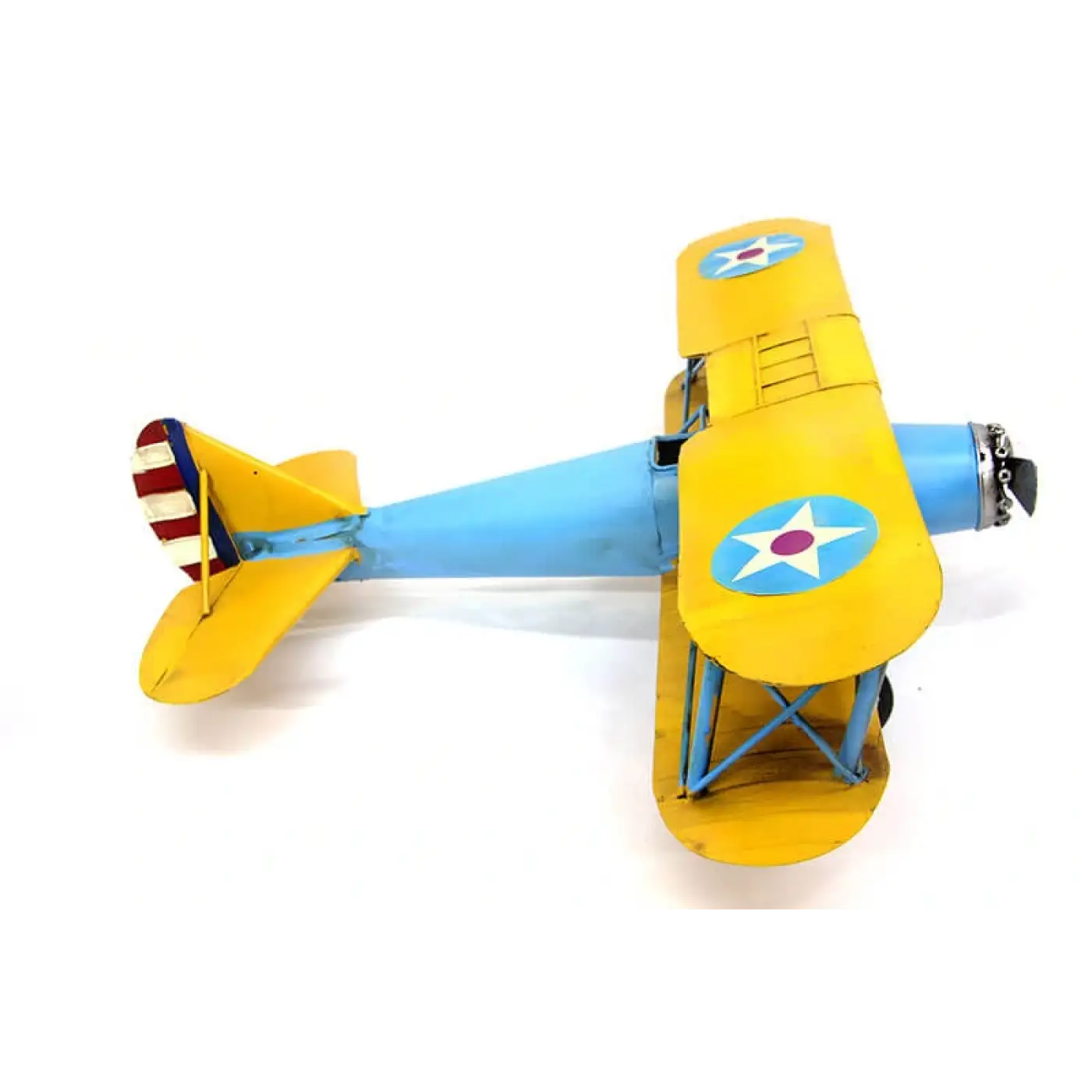 Dekoratif Metal Uçak Çift Kanatlı