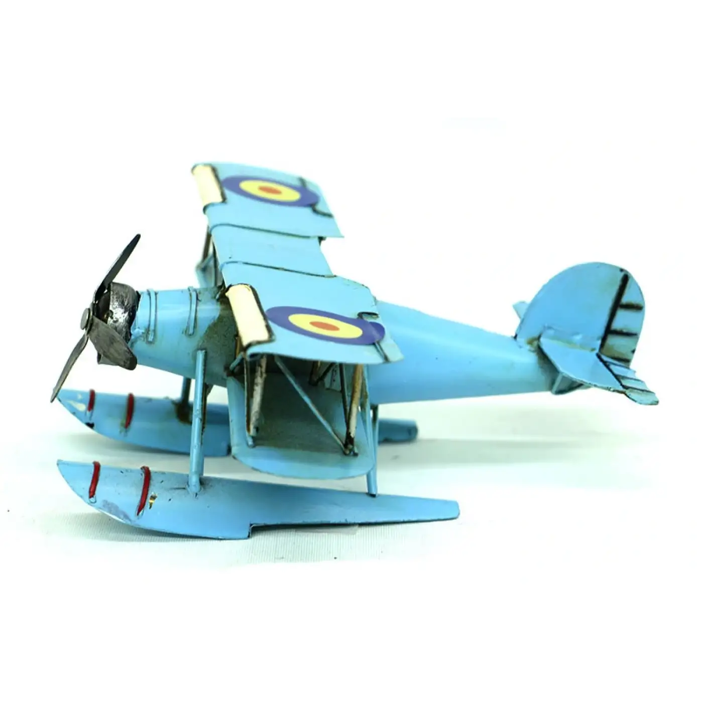 Dekoratif Metal Uçak Çift Kanatlı