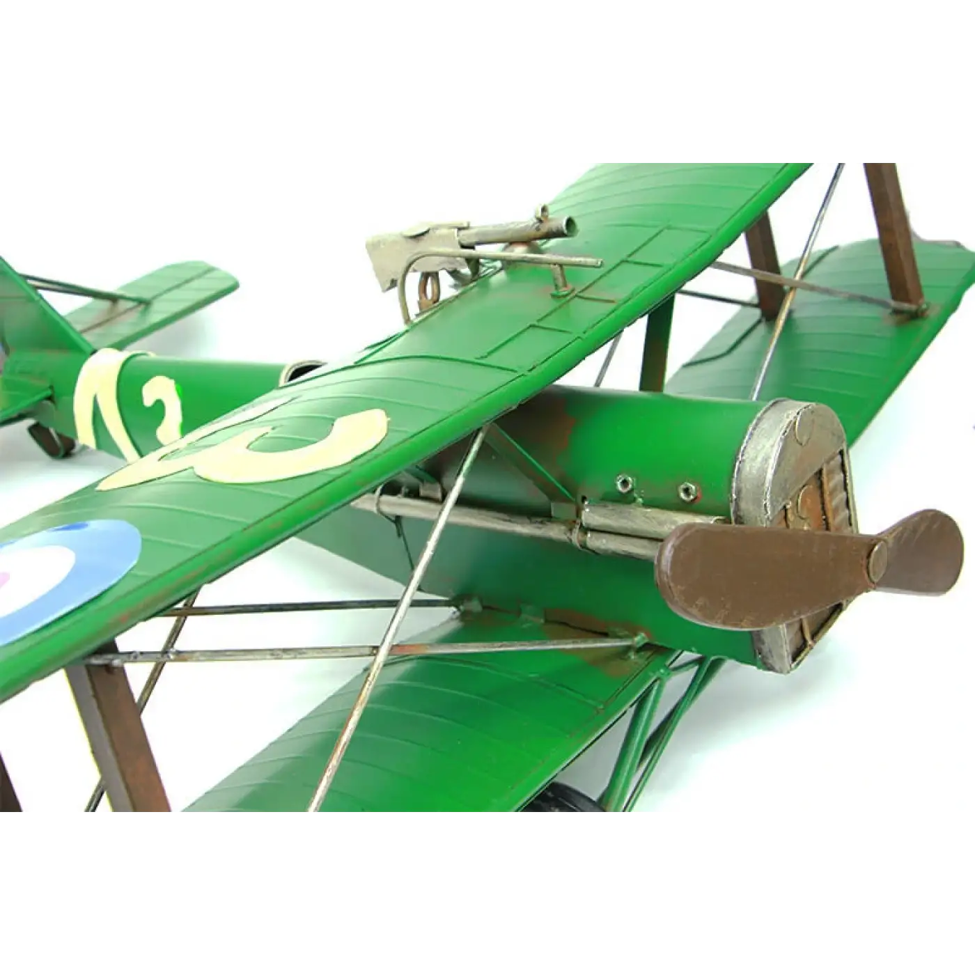 Dekoratif Metal Uçak Çift Kanatlı