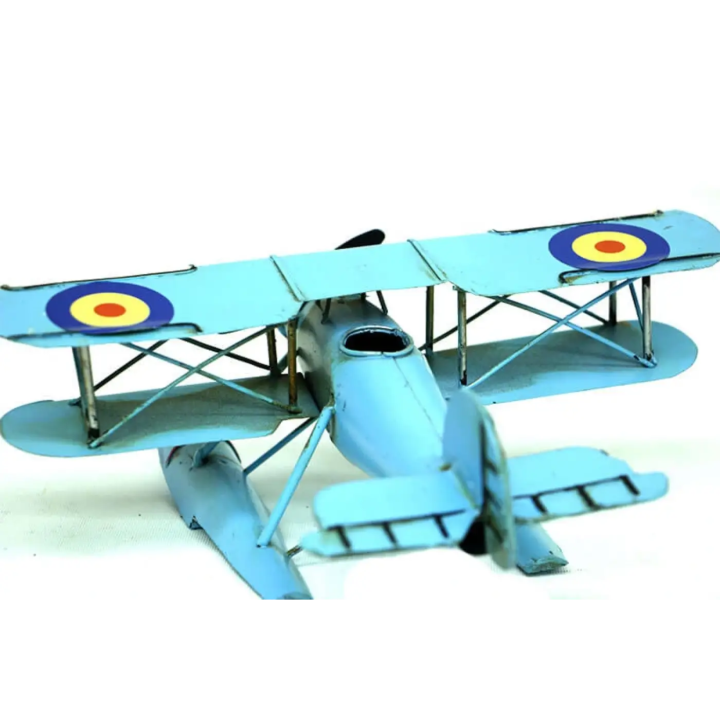 Dekoratif Metal Uçak Çift Kanatlı