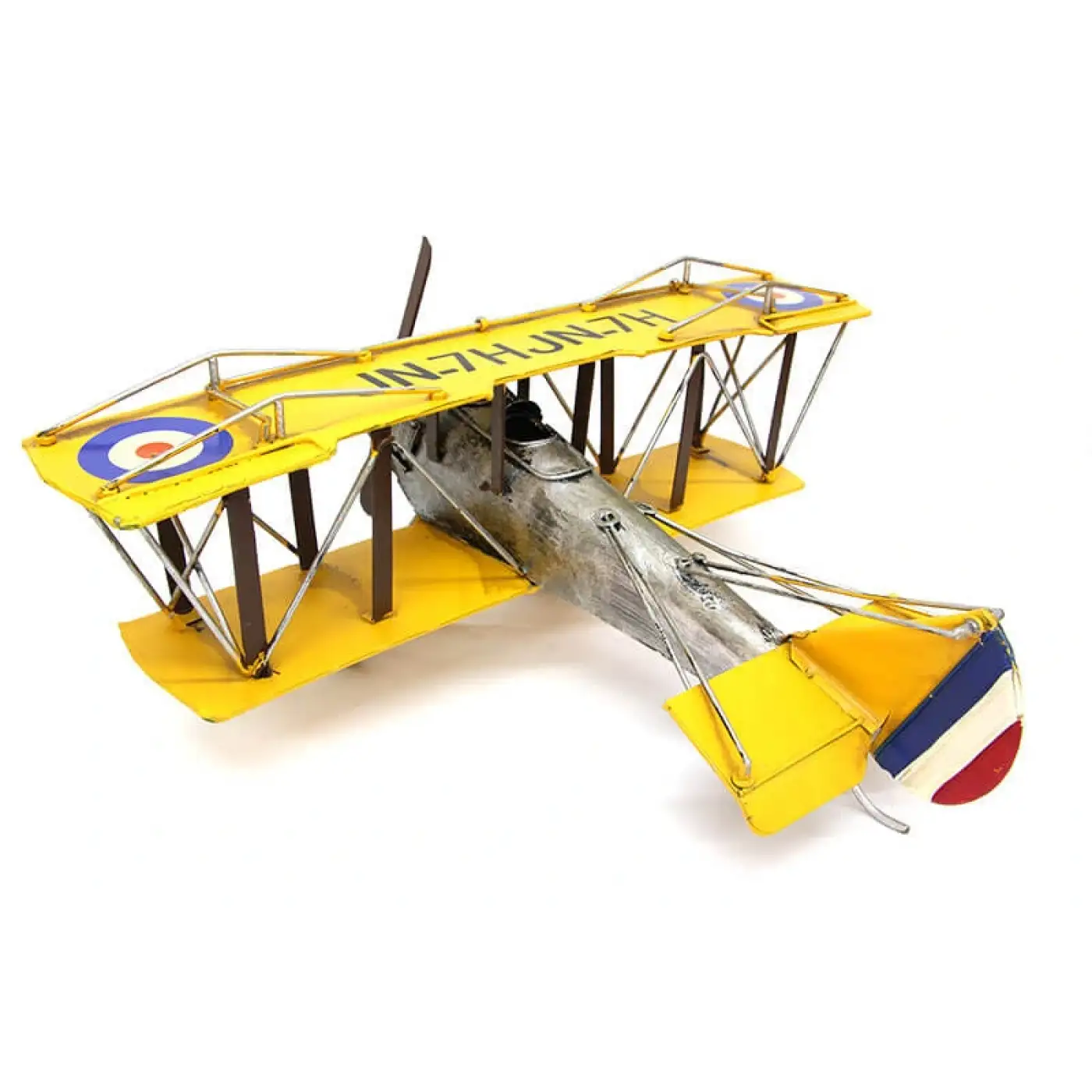 Dekoratif Metal Uçak Çift Kanatlı