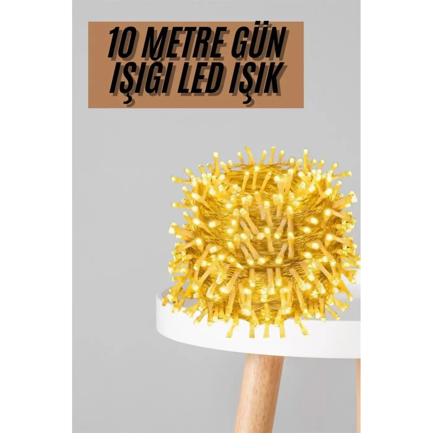 Dekoratif Peri Led 100 Ledli Gün Işığı Pilli 10 Metre Gün Işığı