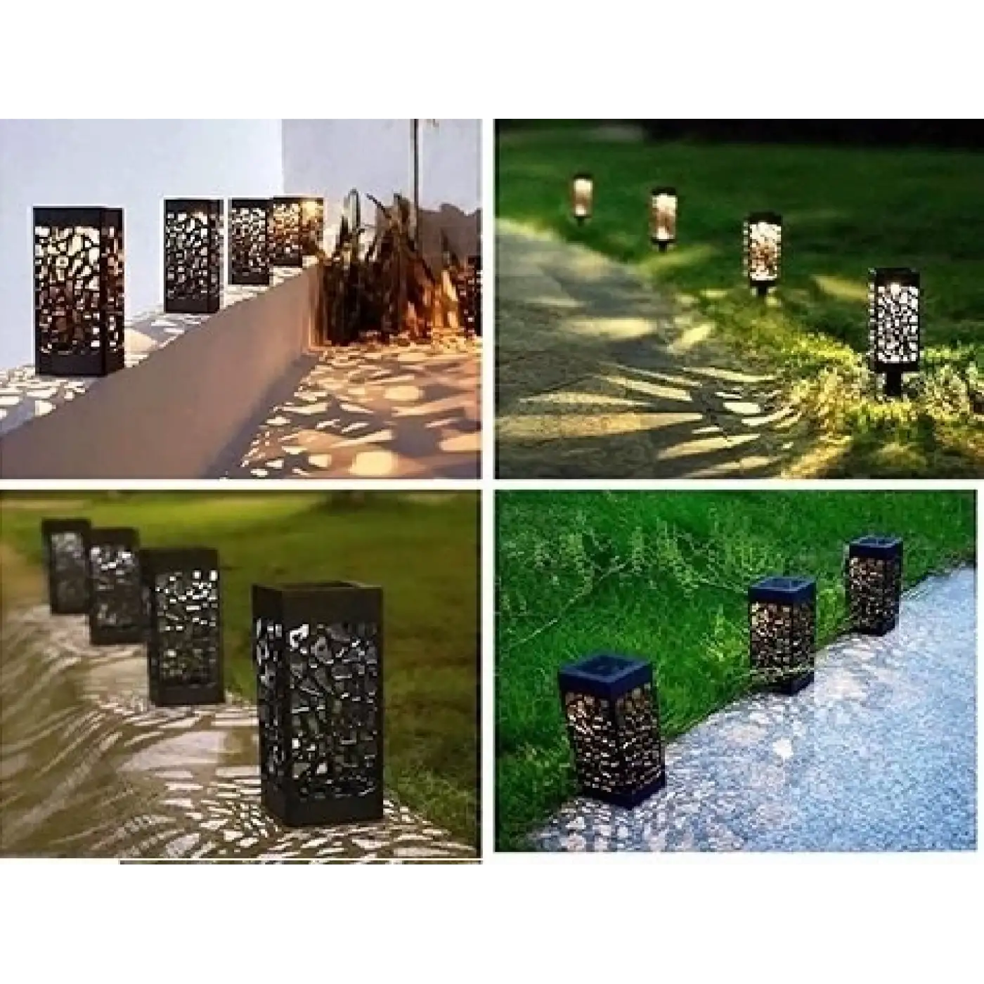 Dekoratif Solar Güneş Enerjili Bahçe Aydınlatması Yürüyüş Yolu Seti ( 8 Adet )