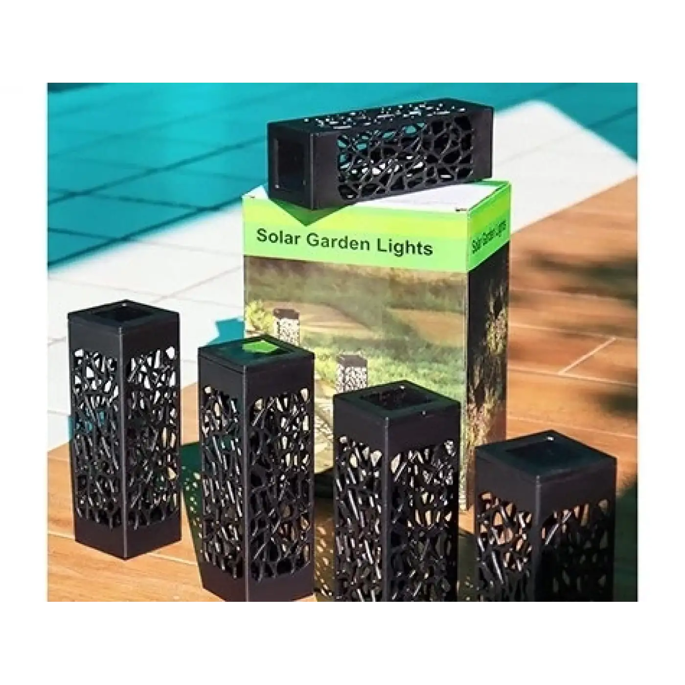 Dekoratif Solar Güneş Enerjili Bahçe Aydınlatması Yürüyüş Yolu Seti ( 8 Adet )