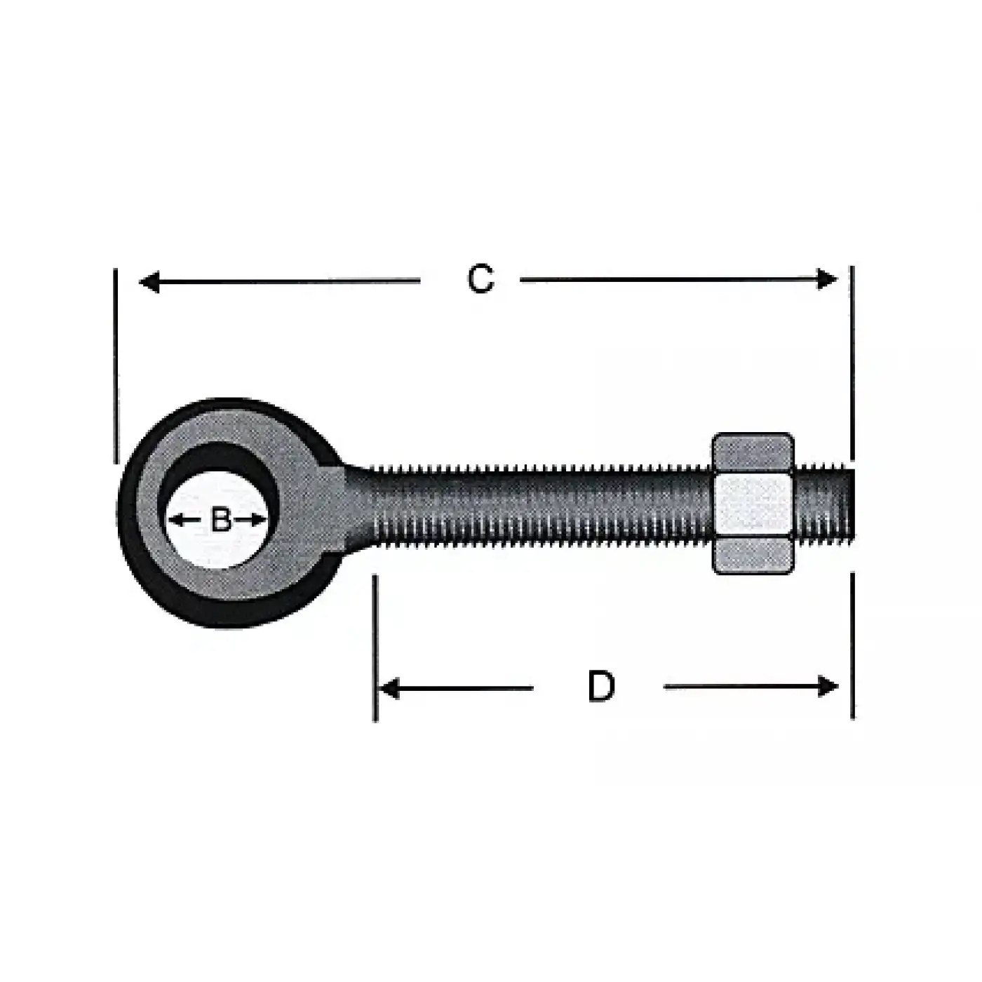 Delikli, Gözlü Civata M10 - 50 Adet