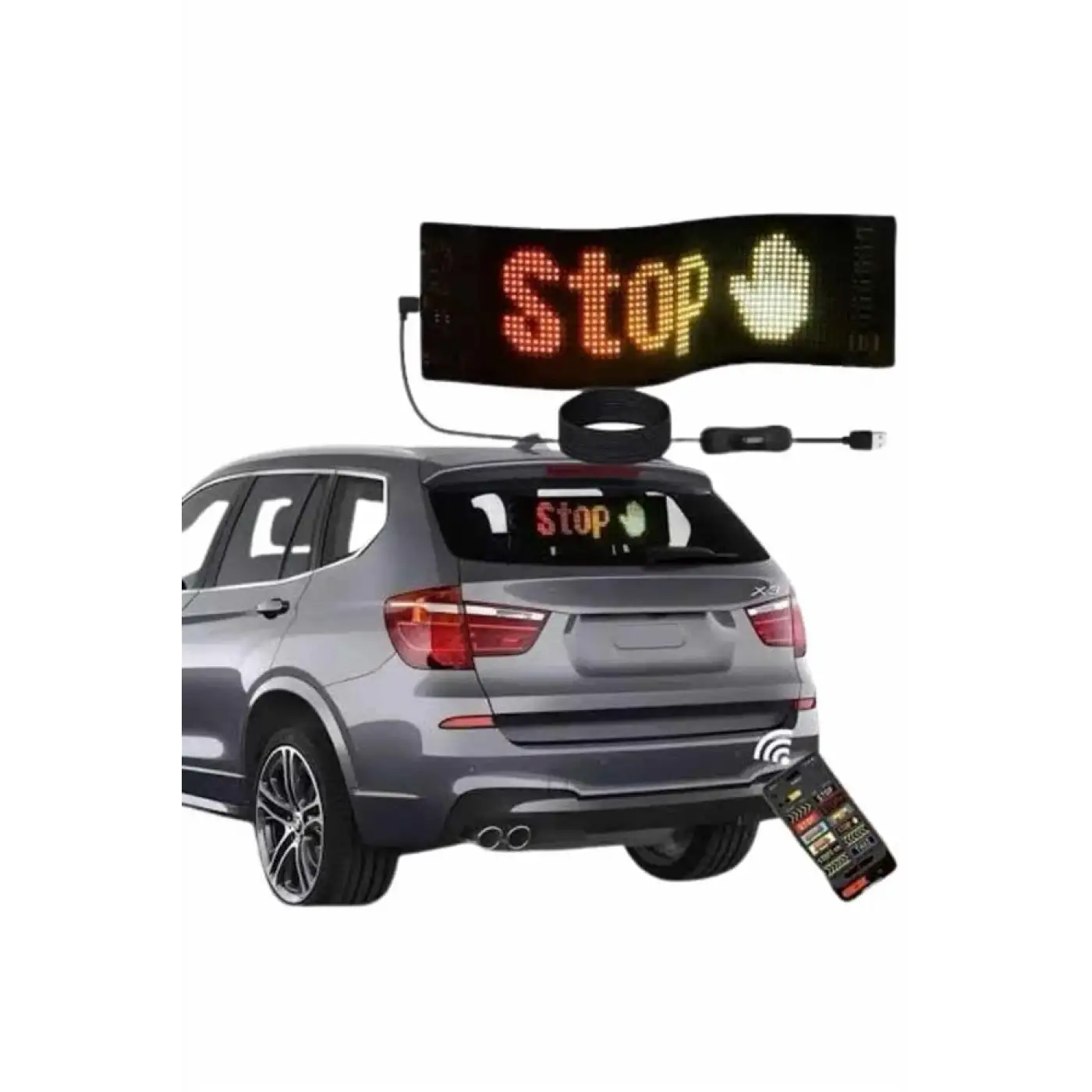 Digital Araba Yazısı Ekran Matrix En Büyük Boy Matrix LED Panel 19*96 pıxel