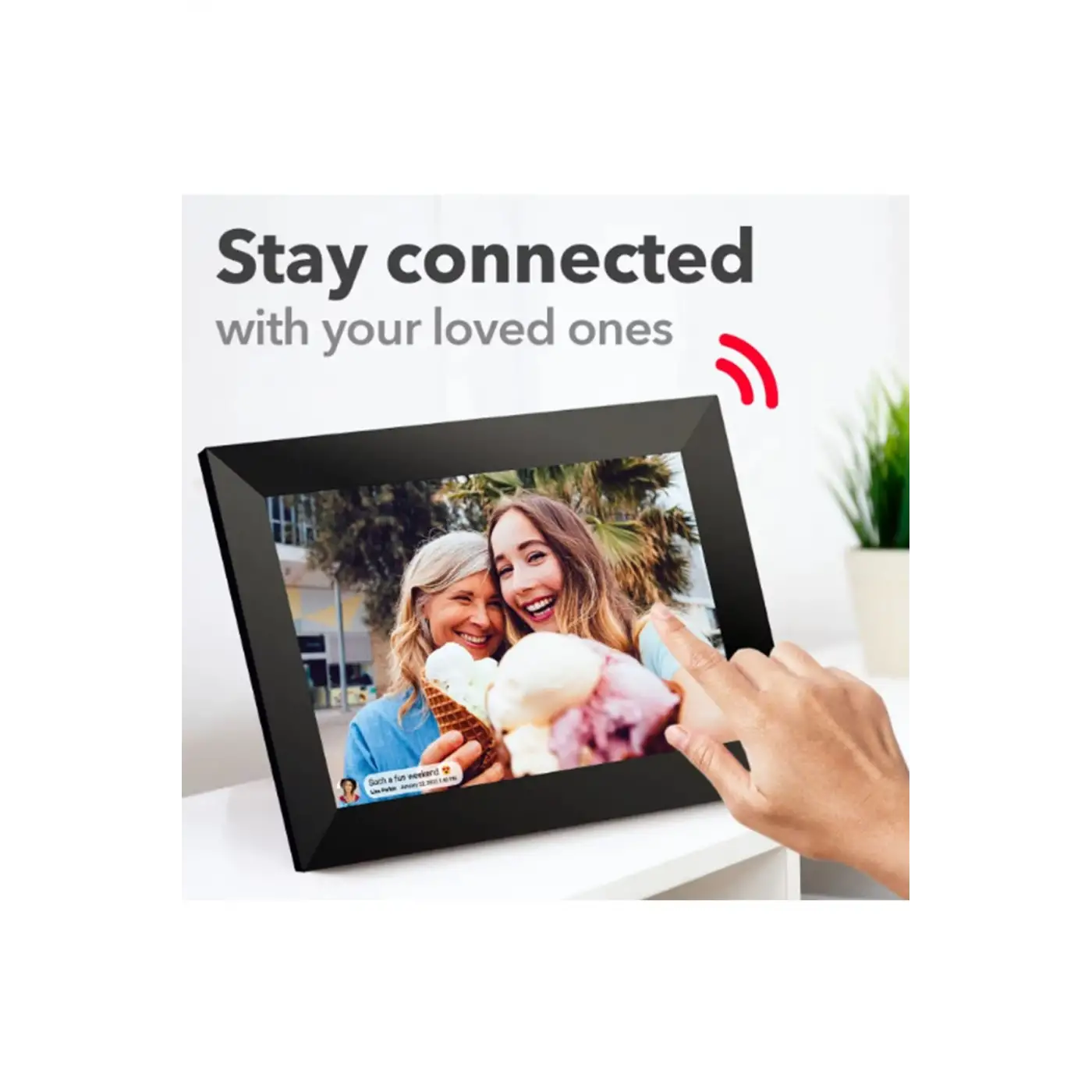 Dijital Fotoğraf Çerçevesi Wifi 10.1 İnç 32gb Dokunmatik Ekran, Uygulama Üzerinden Fotoğraf/video Paylaşımı