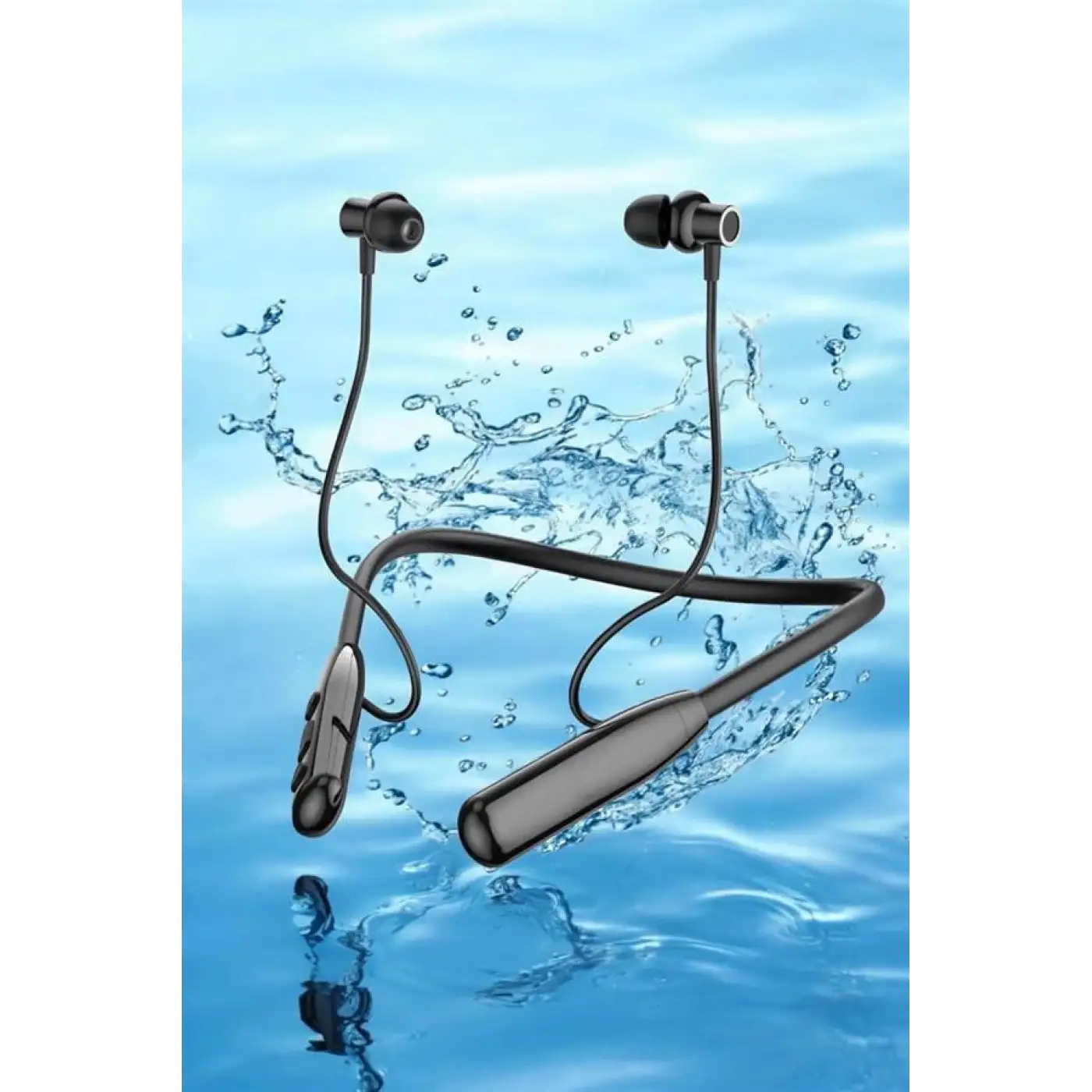 Dijital Göstergeli Kulak İçi Kablosuz Bluetooth Kulaklık Boyun Bantlı