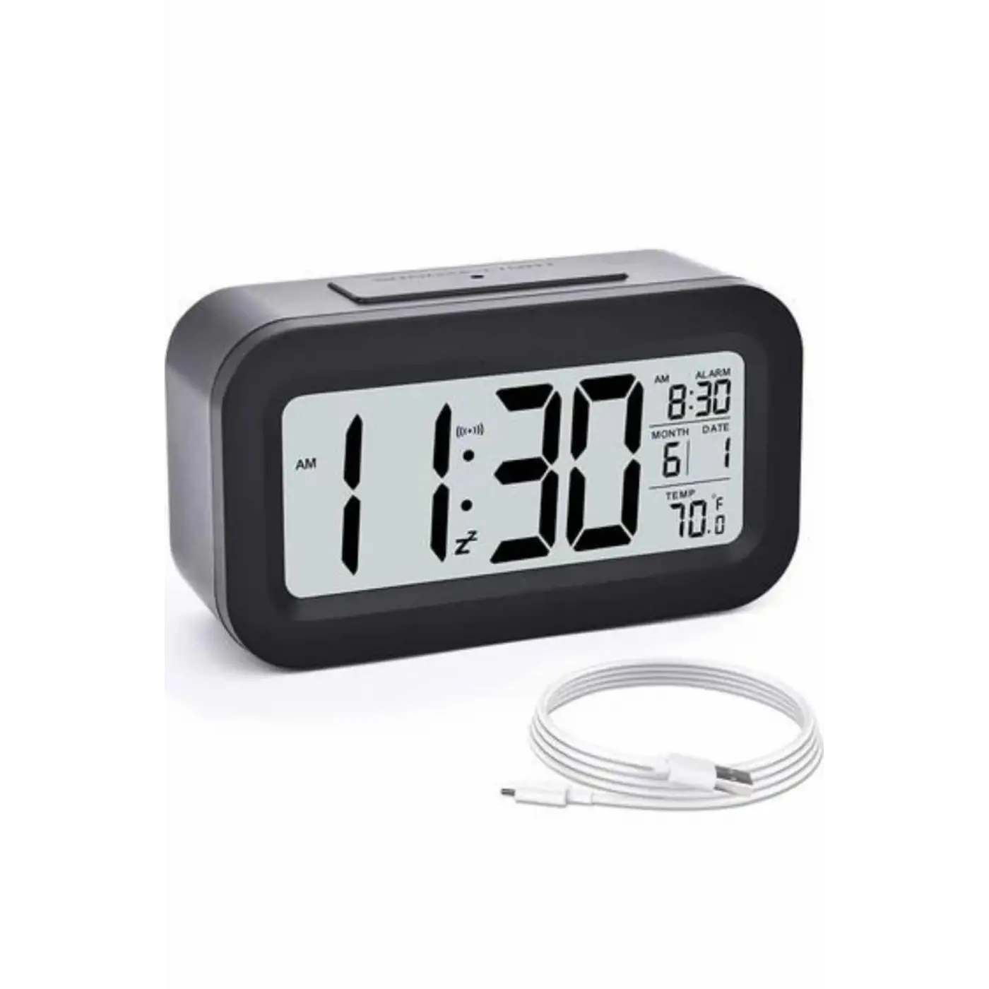 Dijital Masa Saati Takvim Çalar Saat Alarmlı Işıklı Led Ekran Pilli