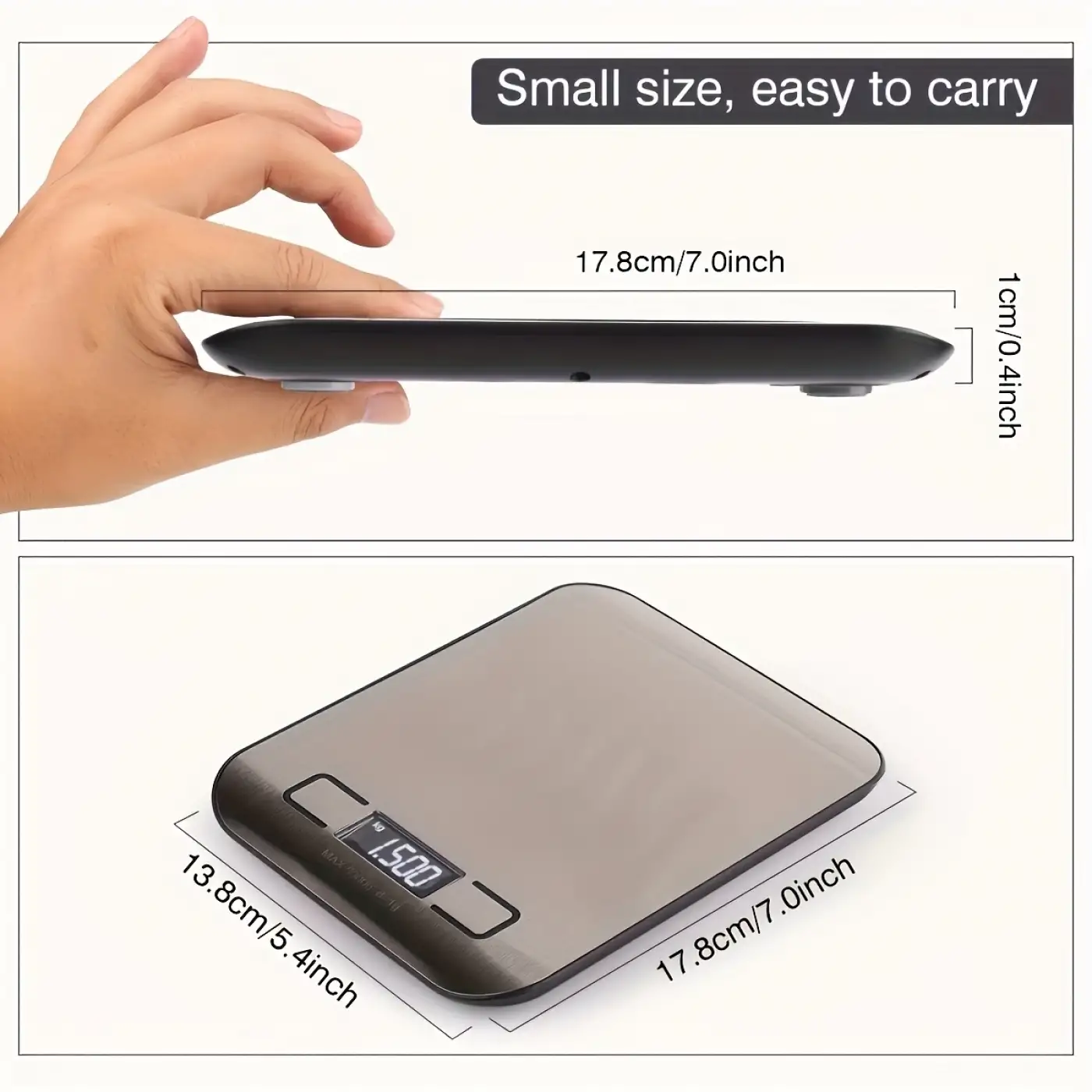 Dijital Mutfak Terazisi Paslanmaz Çelik Elektronik Lcd Ağırlık 5 Kg Ölçeklii Pişirme Ölçü Aleti