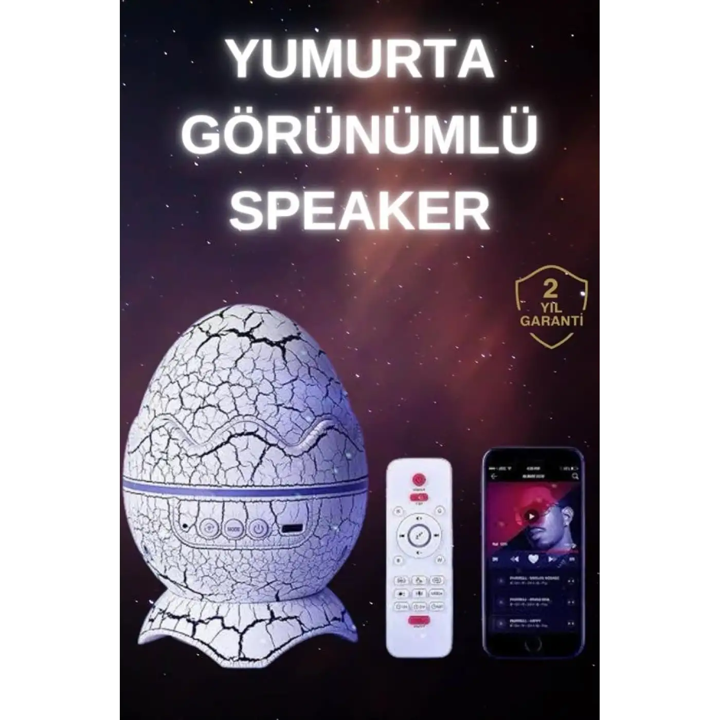 Dinozor Speaker Renk Değiştirme Projeksiyon Modu Bluetooth Hoparlör Gece Lambası