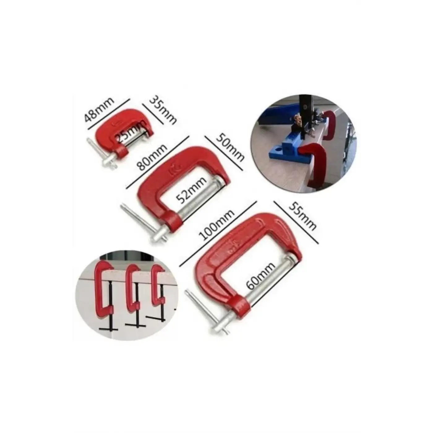 Doğrama Ve Metal Sıkma Sıkıştırma İçin 3lü Mini Mengene Aparat