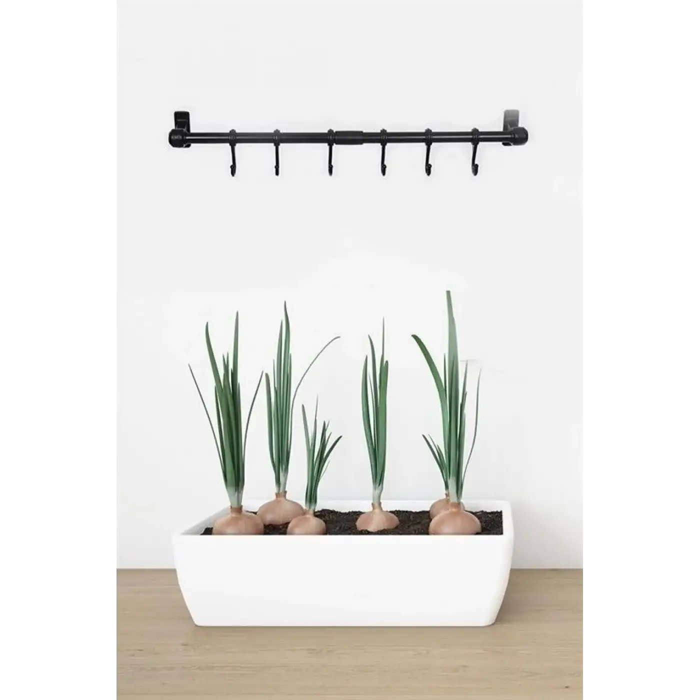  duvara Monte Edilen 6 Kancalı Dekor Kaşıklık Ve Kupa Askısı