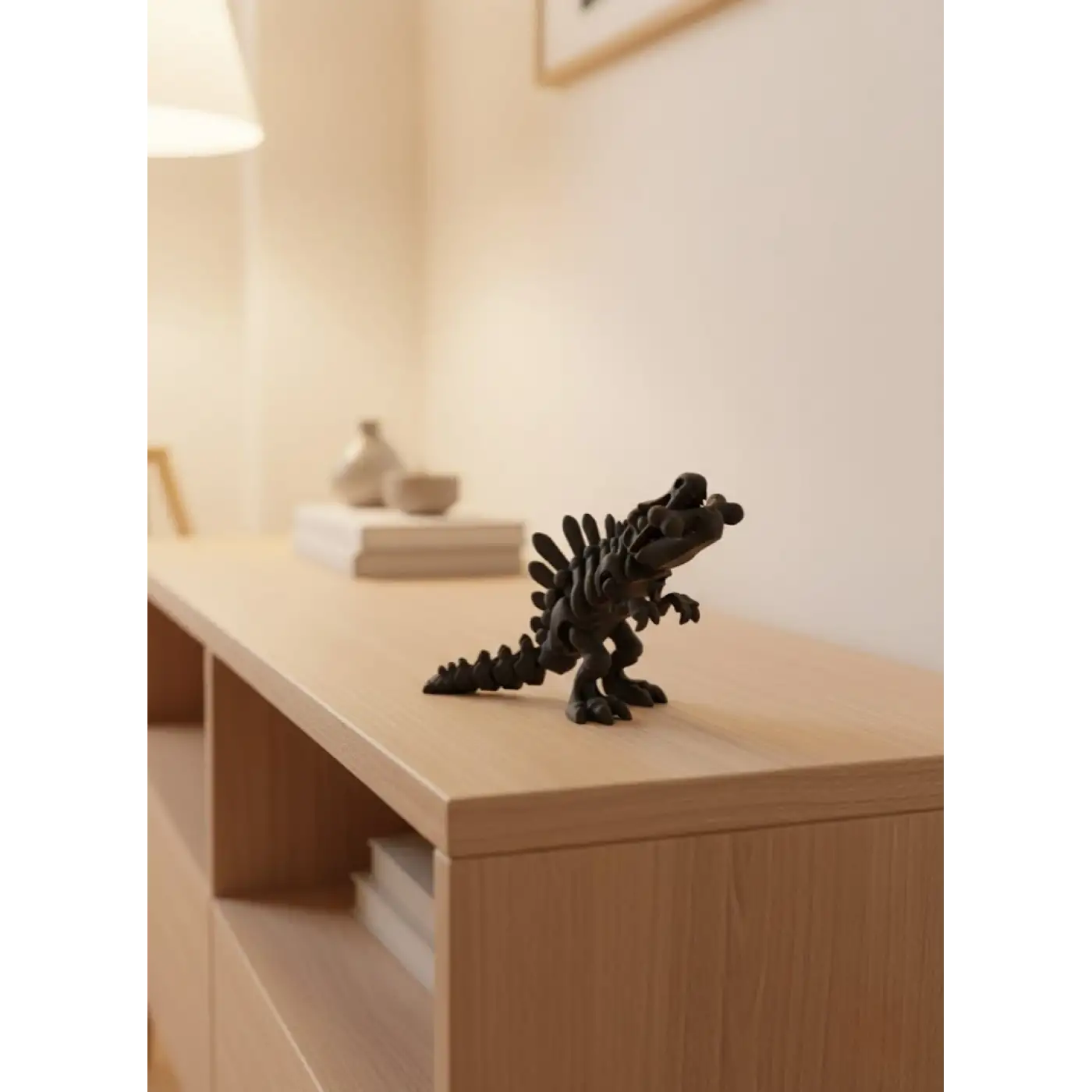 Eklemli Hareketli Dinazor Figürü Siyah – Dekoratif Masa Üstü Oyuncak