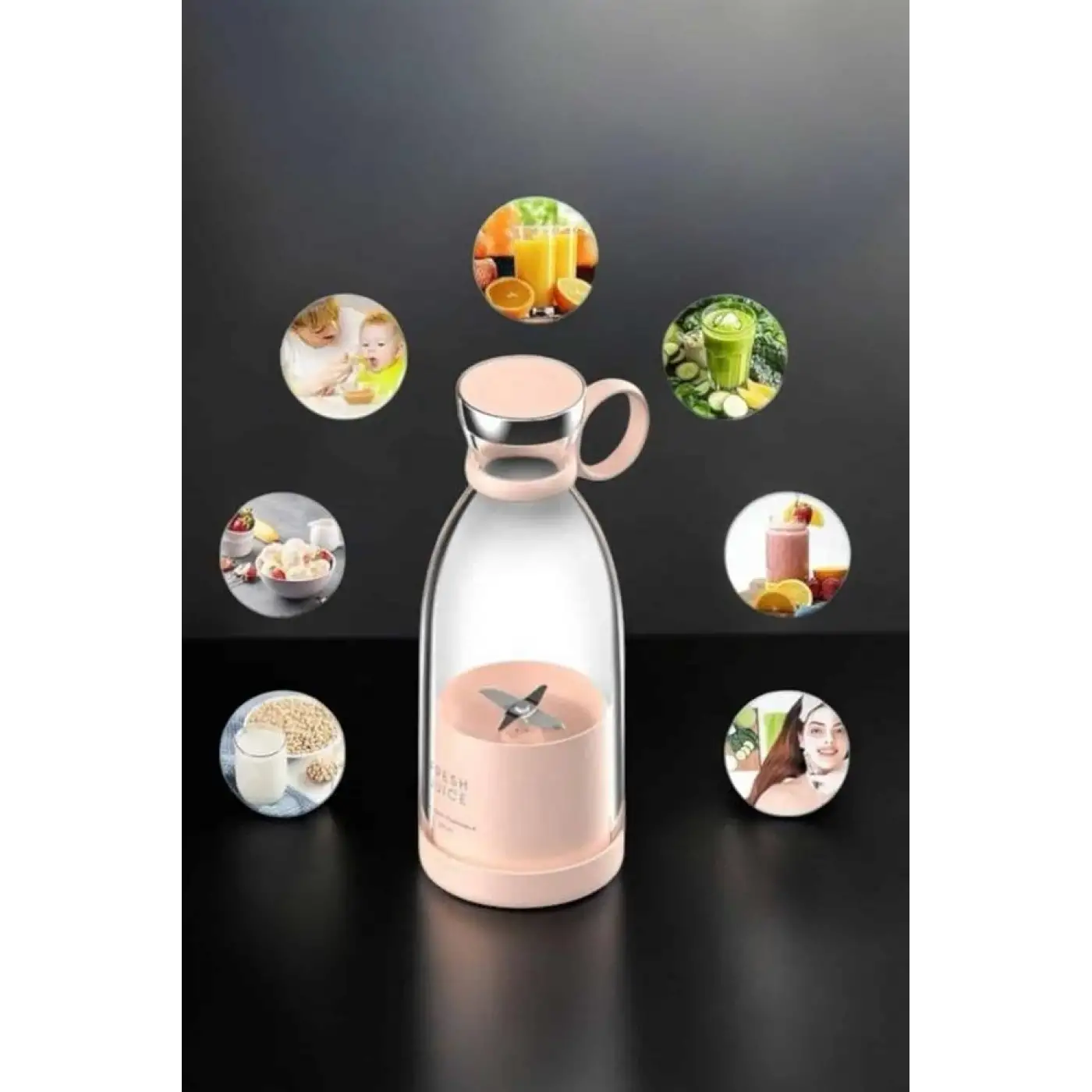 El Blender Taşınabilir Meyve Blender Şarj Edilebilir Taşınabilir Blender Elektrikli