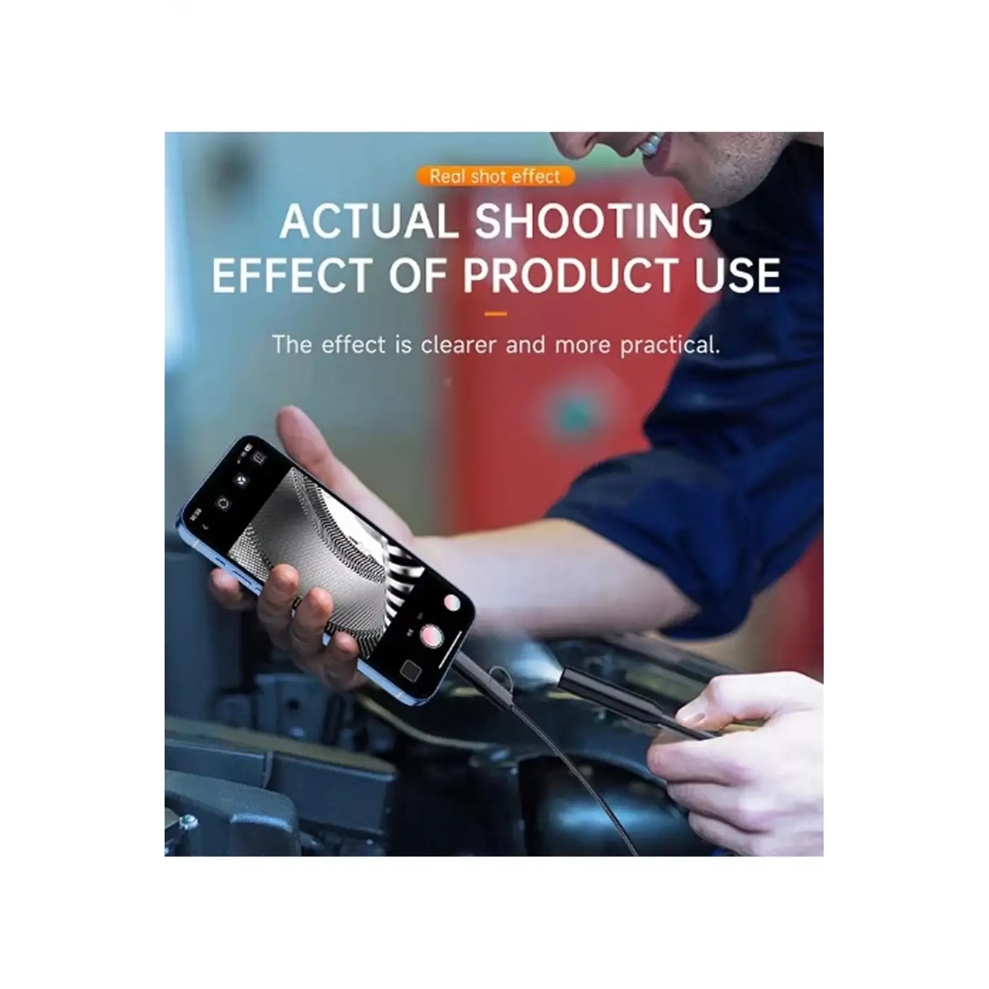 Endoskop Yılan Video Kamera Ios Ve Android Uyumlu Led’li 10 Metre 8 Mm Sert Kablo 2mp