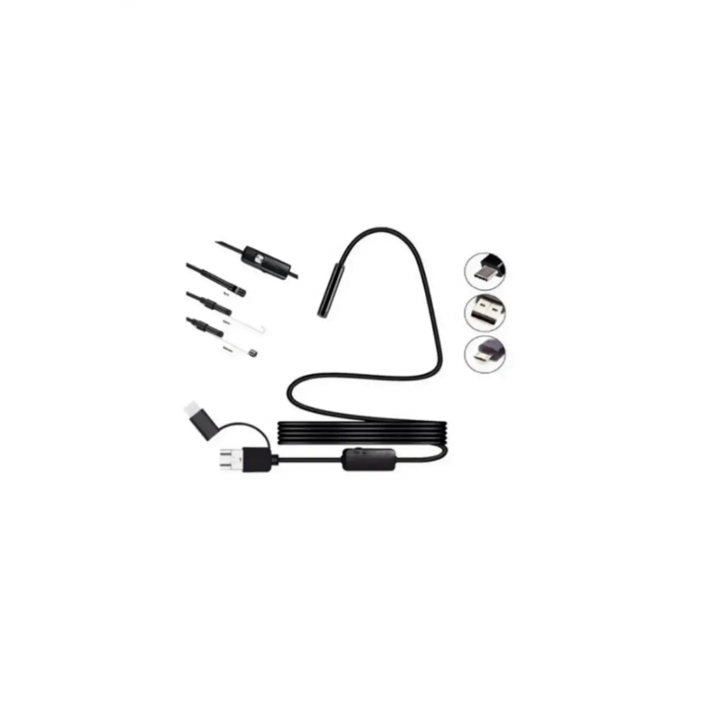 Endoskop Yılan Video Kamera Led’li 5 Metre 7 Mm Sert Kablo Yüksek Kaliteli Stereo