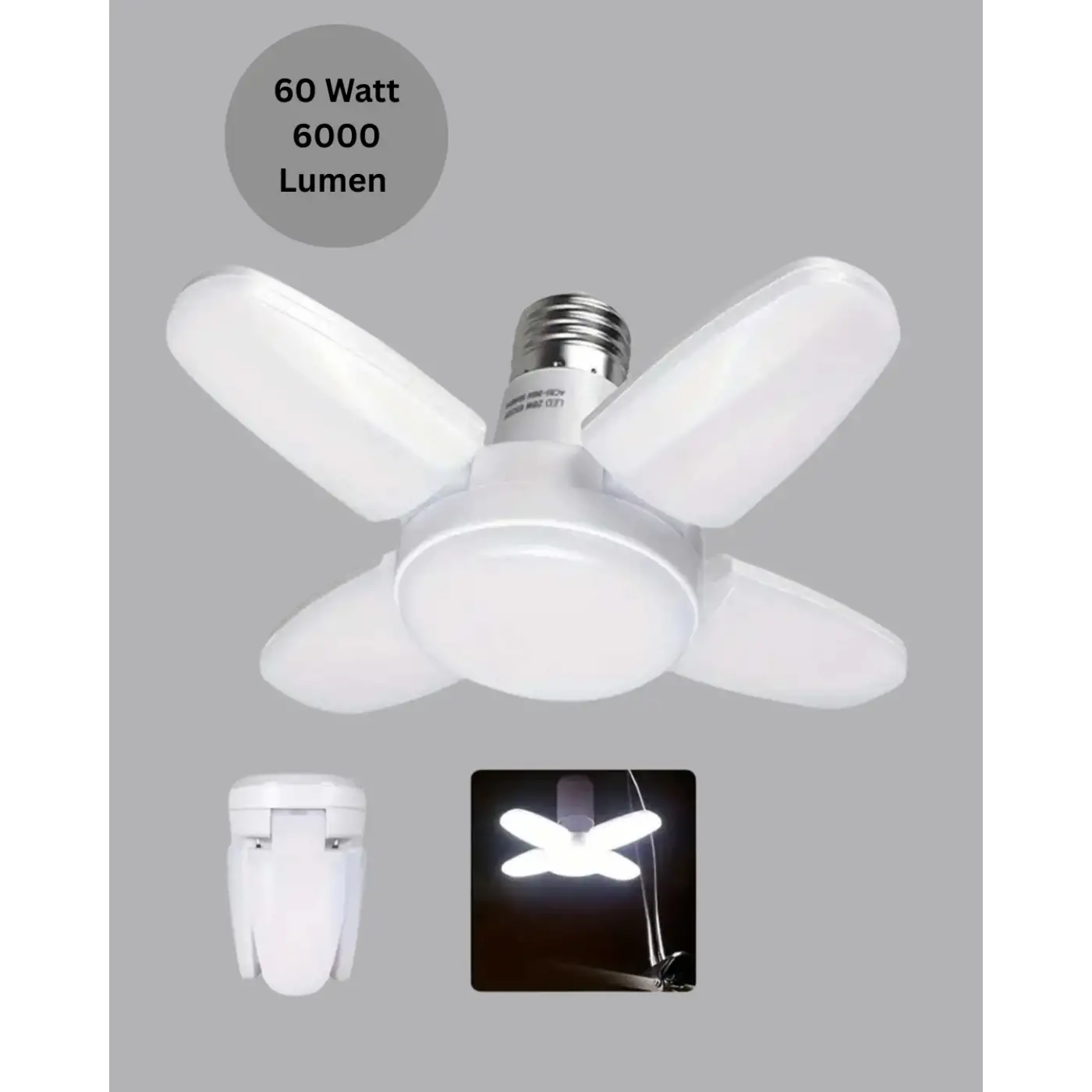 Enerji Tasarruflu LED Ampül 60 Watt 4 Kollu Beyaz Işık