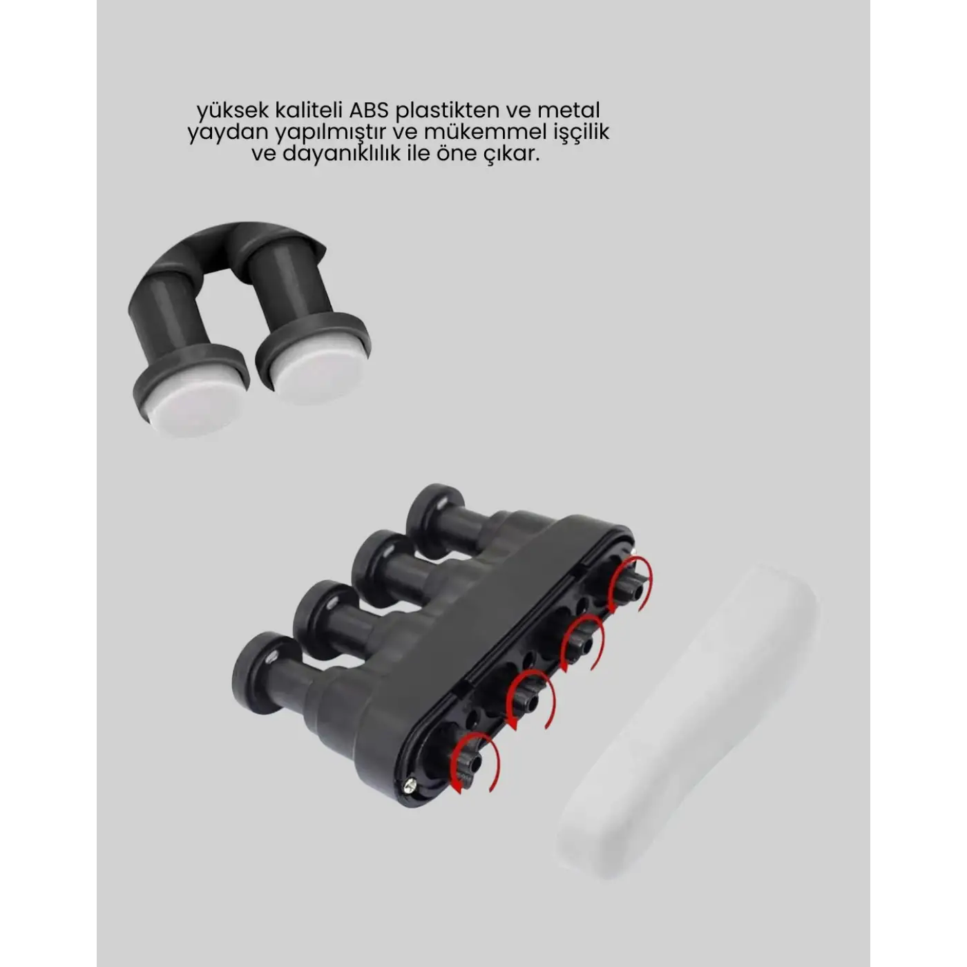 Ergonomik Parmak Egzersiz Aleti El ve Bilek Güçlendirici