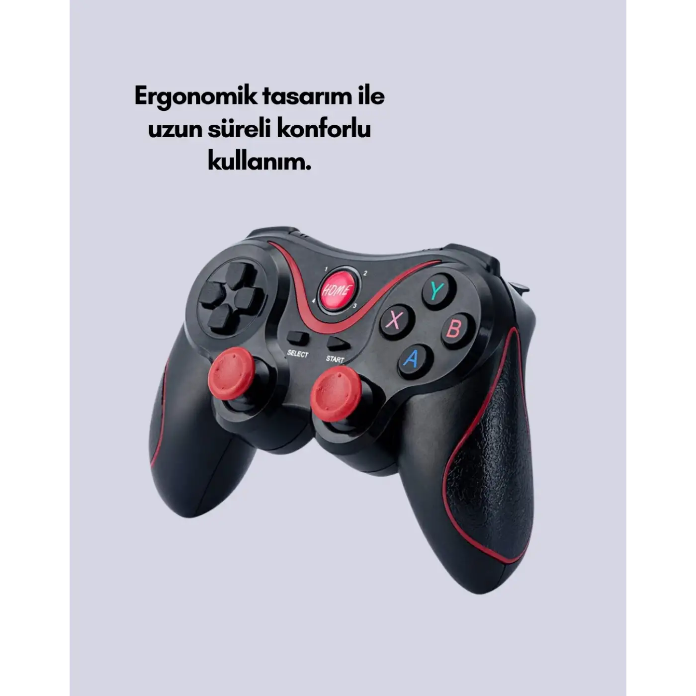 Ergonomik Tasarımlı Kablosuz Bluetooth Gamepad Titreşimli
