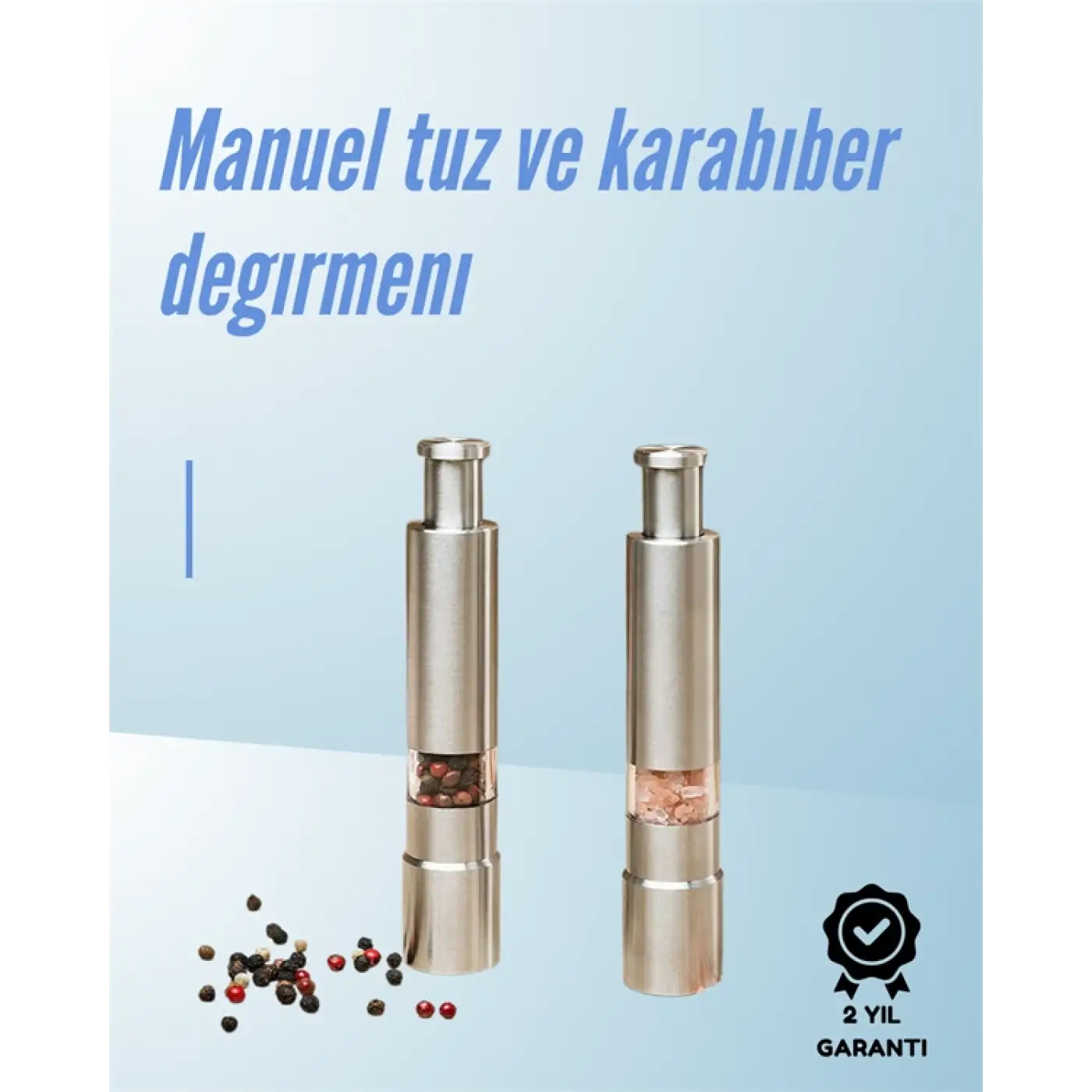 Ergonomik Tasarımlı, Nem Geçirmez Kapaklı Baharat Öğütücü