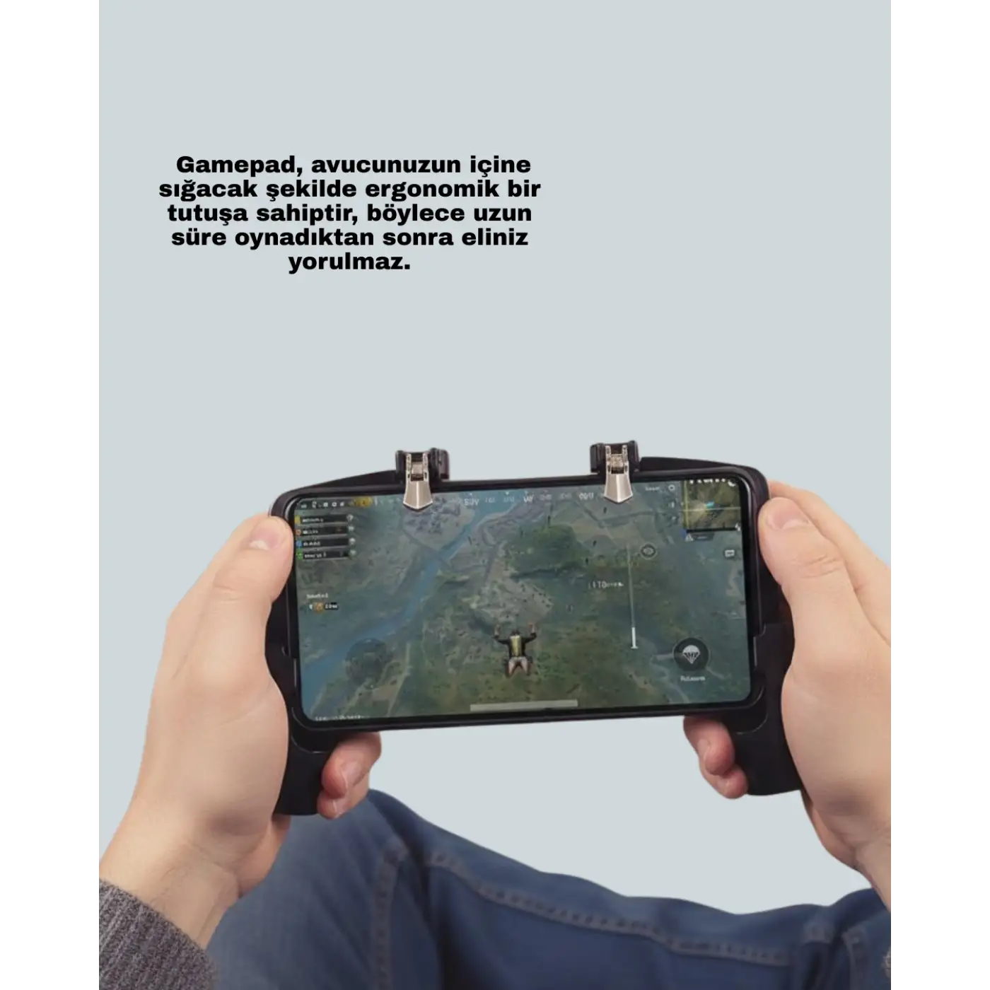 Ergonomik Tetik Tasarımlı Mobil Oyun Gamepad Tutucu