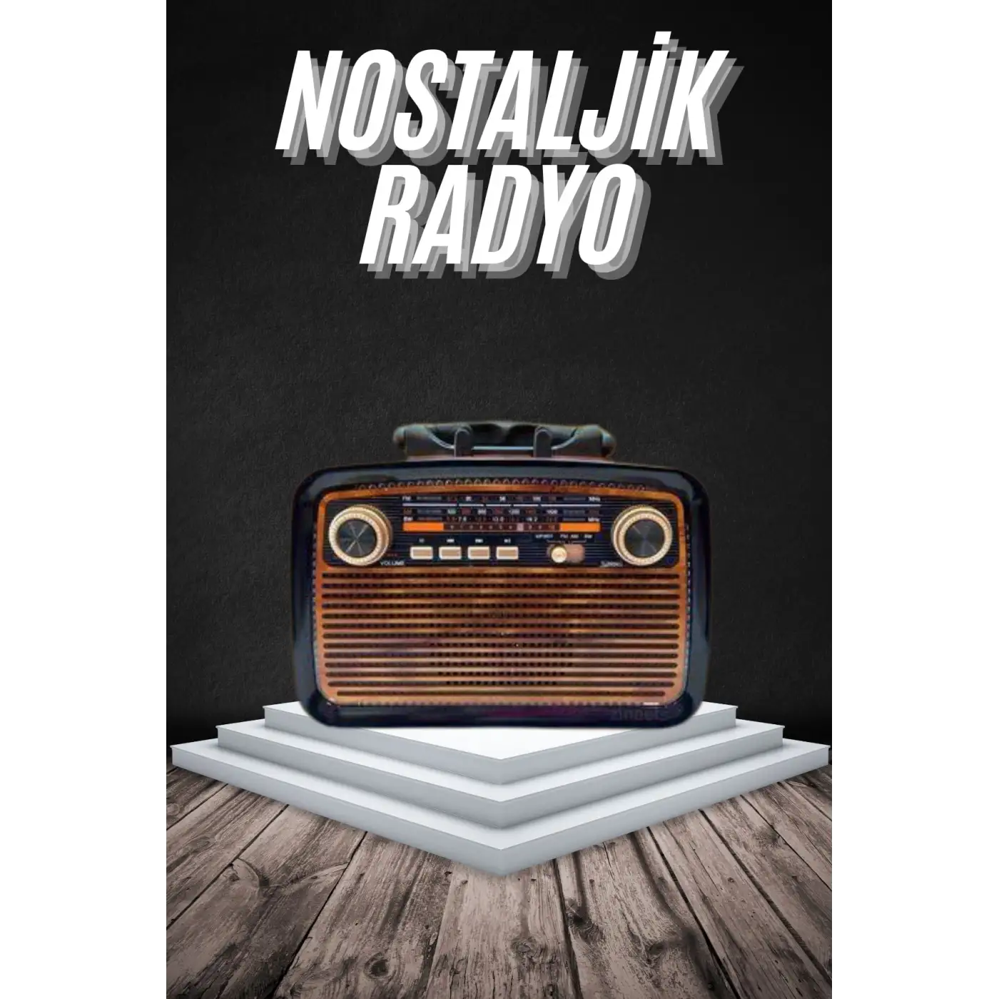 Eskitme Nostalji Tasarımlı Bluetoothlu Nostalji Radyo Ahşap Nostaljik Görünümlü