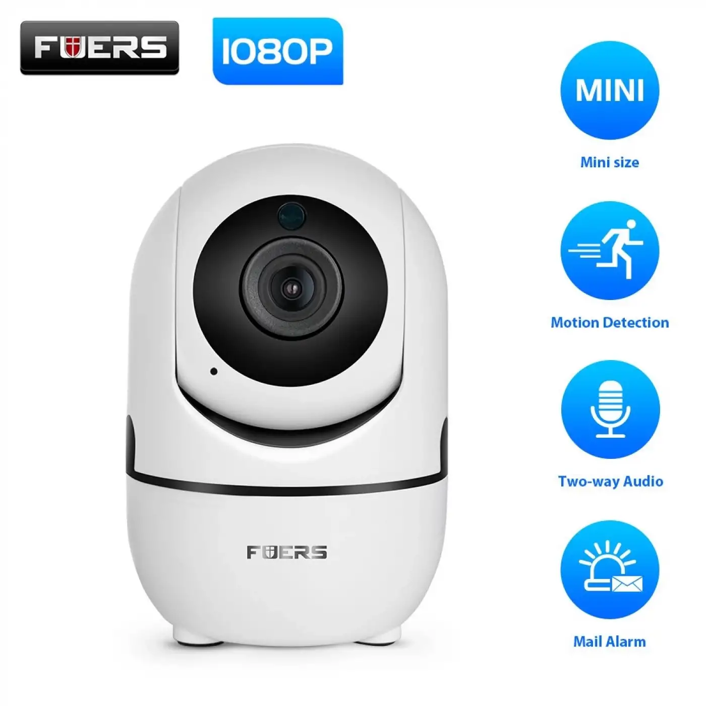 Ev Güvenlik 1080p Wifi Akıllı Kamera Bebek Monitör Hareket Algılama Sesli Alarm Ses Dinleme Gece Görüş Tf Kart Bulut Depolama Bebek Kamerası