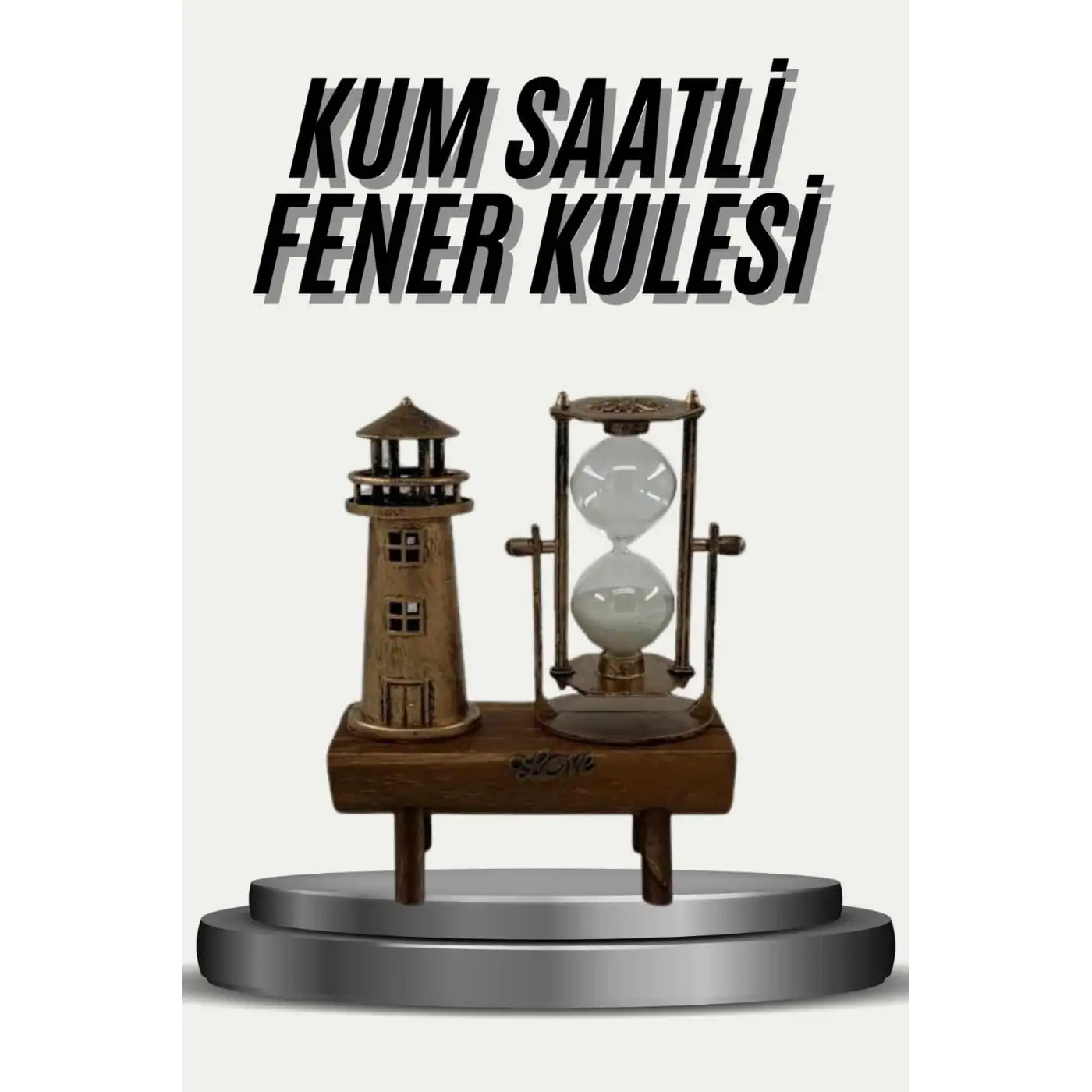 Eyfel Kulesi ve Deniz Feneri Dekoratif Masa Biblosu Hediyelik