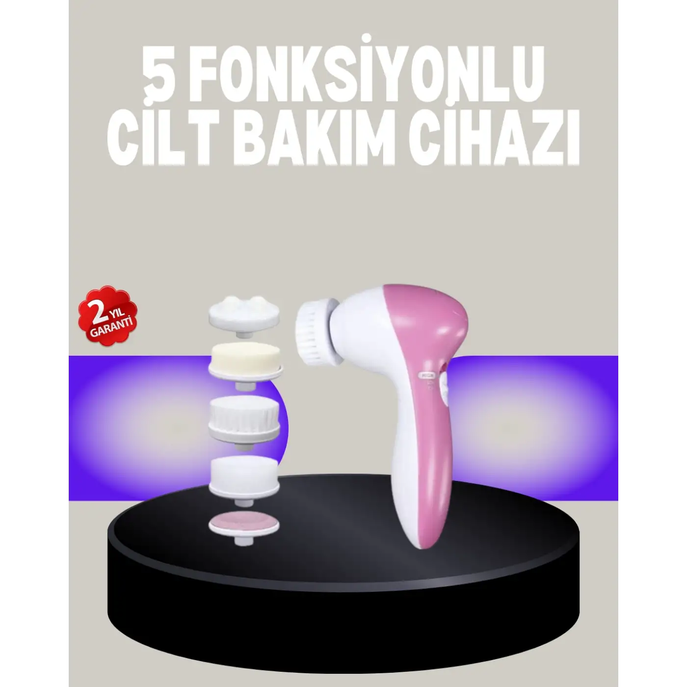 Fırçalı Yüz Temizleme ve Spa Masaj Cihazı