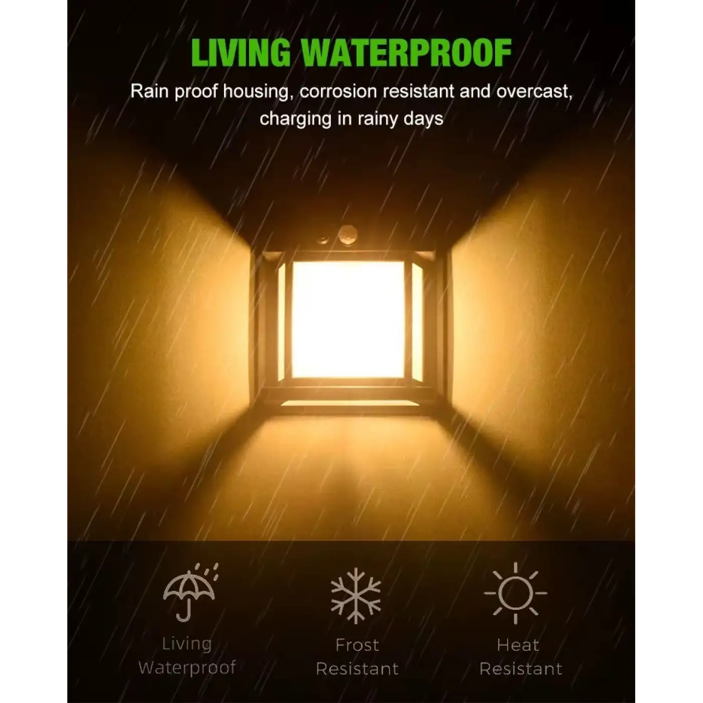 Fithome Or-228 Hareket Sensörlü Su Geçirmez Solar Bahçe Aydınlatma Duvar Lambası