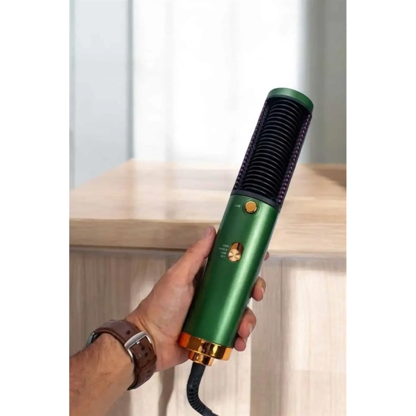 Fön Tarak Saç Düzleştirici Üflemeli Fön Makinesi Sıkı Dişli Taşınabilir