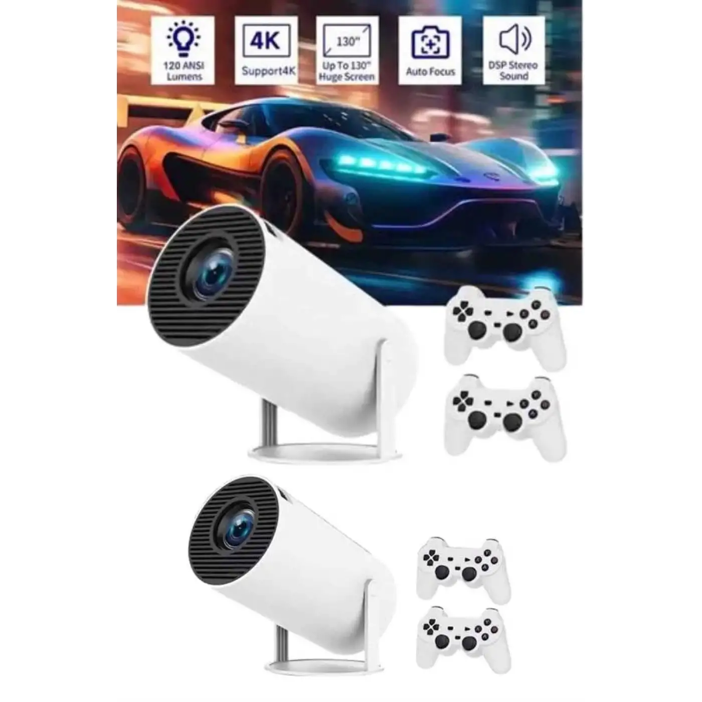 Full HD 8 GB Ayaklı Çift Kollu 4K Video Oyun Konsolu Taşınabilir