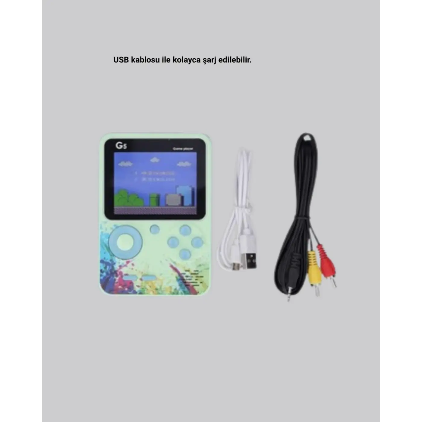 G5 Retro Oyun Konsolu 500 Klasik Oyunlu 3 İnç HD Ekran ve TV Bağlantılı