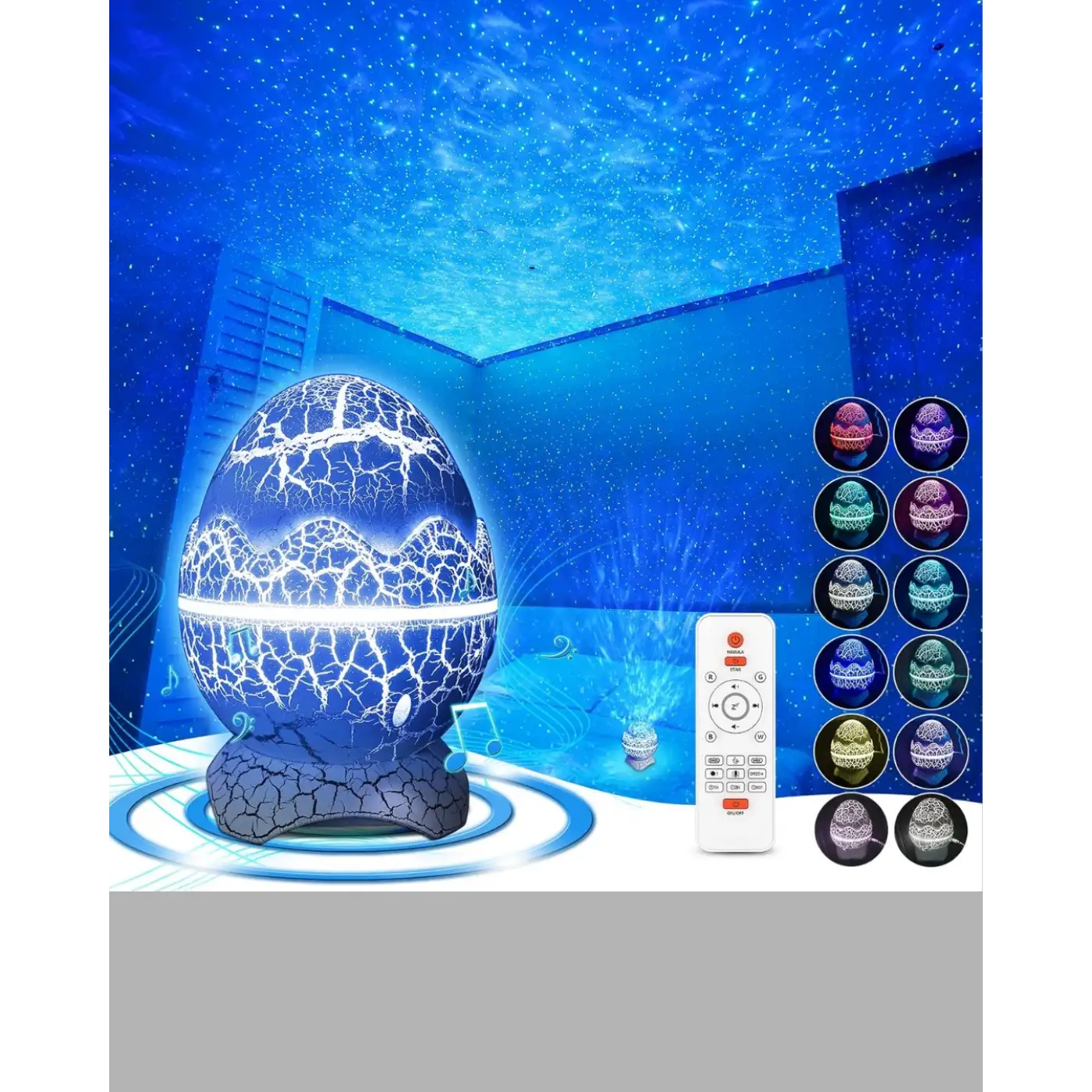 Galaksi Efektli Dinozor Yumurta Projektör – Yüksek Çözünürlüklü