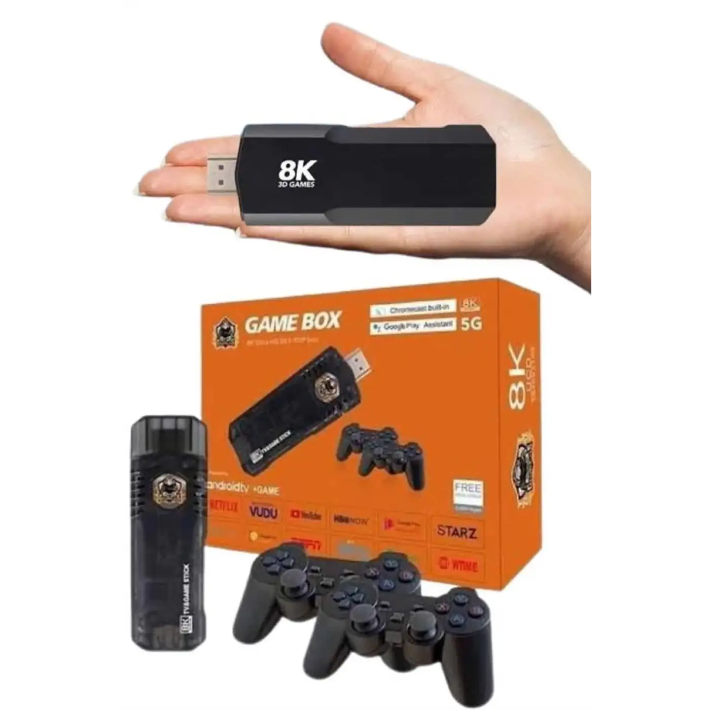 Game Box Android Tv 36500 Oyunlu Atari 5g 8k HDR Ultra HD 64 GB