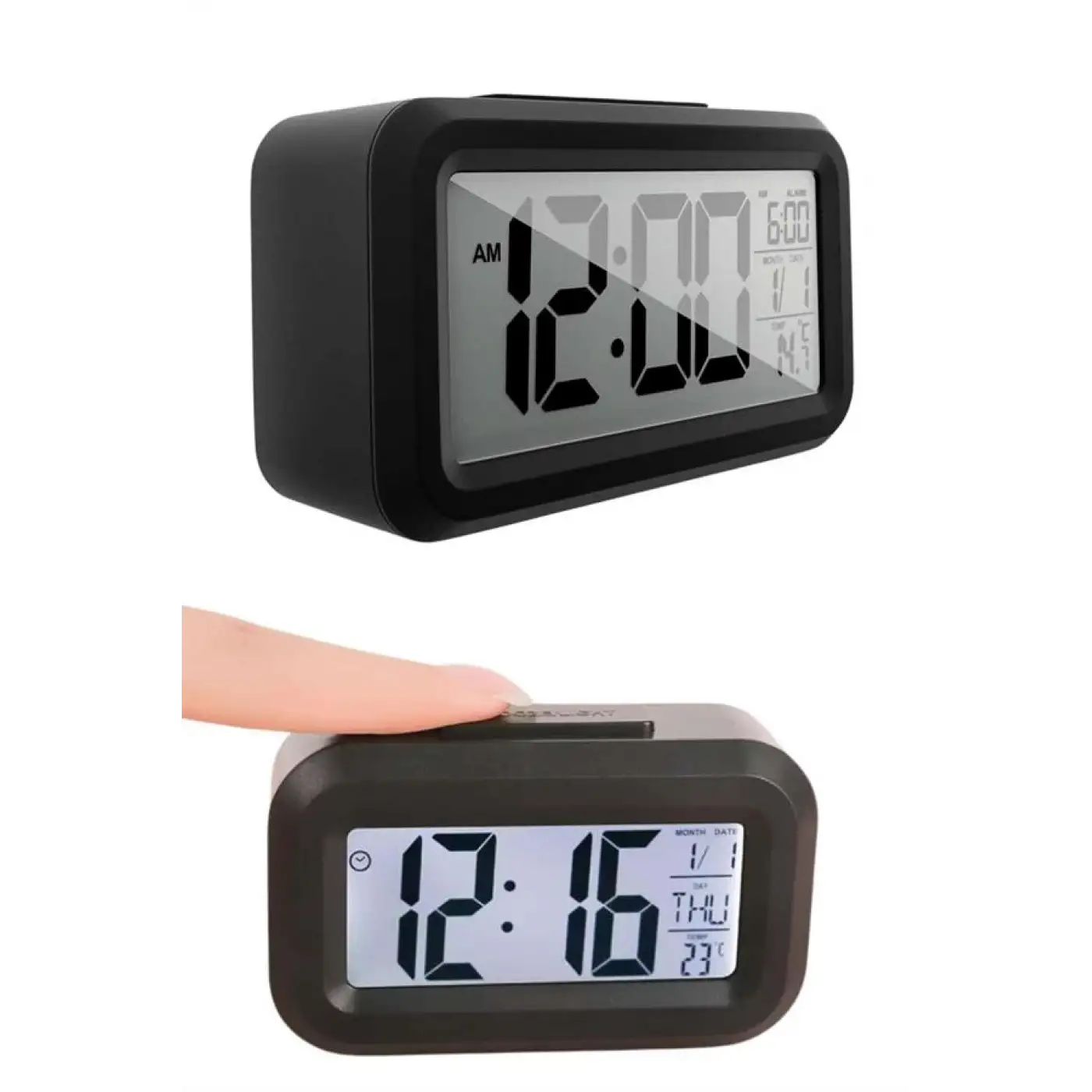 Gece Dijital Masa Saati Dijital Alarmlı Led Ekran Pilli Çalar Saat