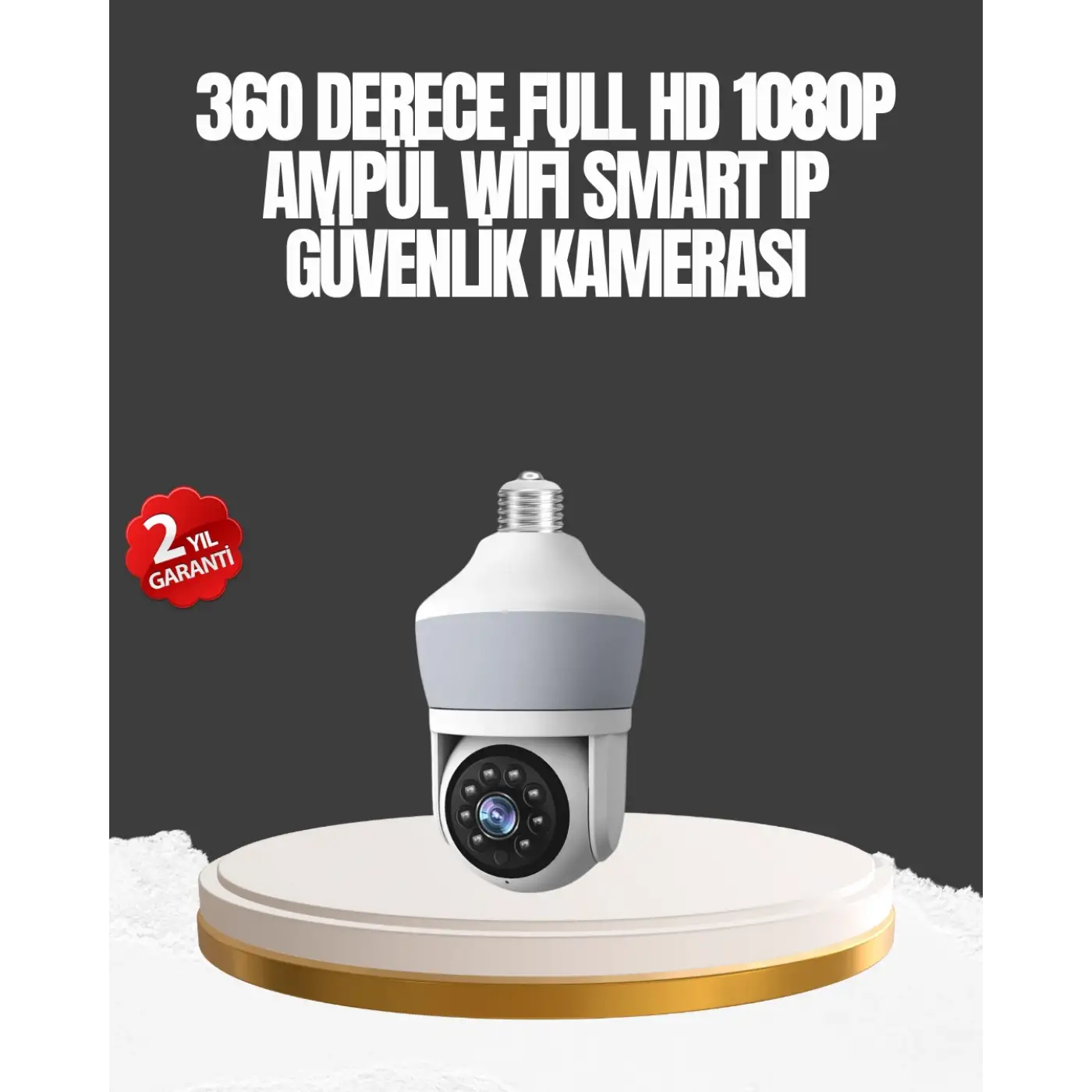 Gece Görüşlü Mobil Uygulamalı Akıllı Ampül Kamera