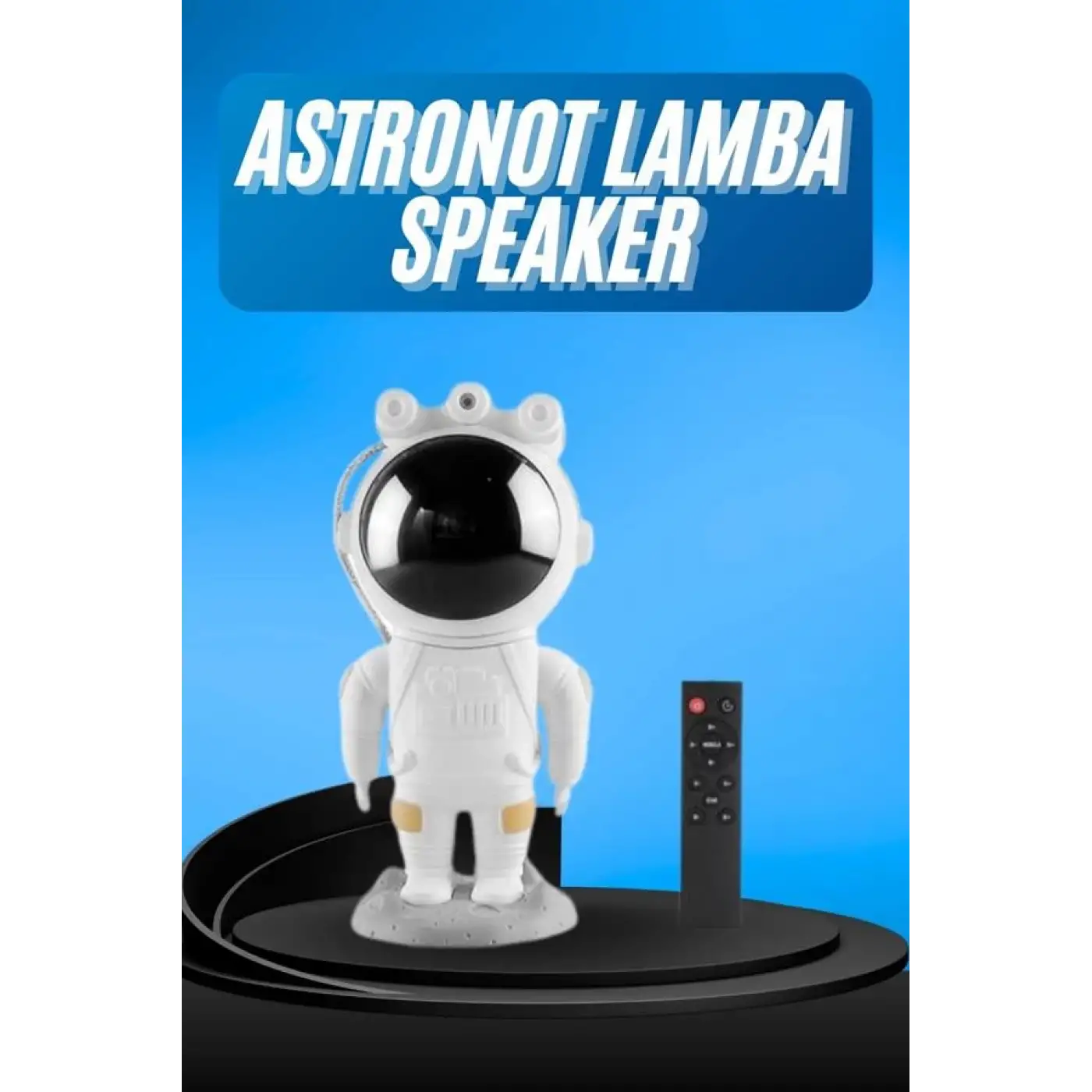 Gece Lambası Astronot Bluetooth Hoparlörlü Galaksi Işık Projektörü