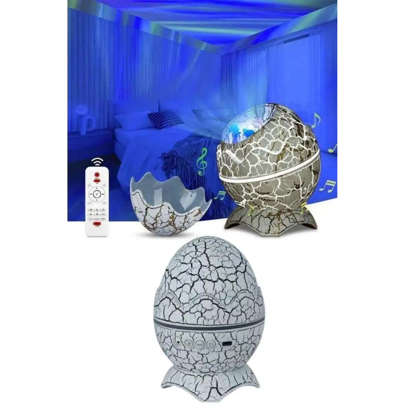 Gece Lambası Yumurta Işık Speaker Yeni Nesil Dinozor Yumurtası Görünümlü