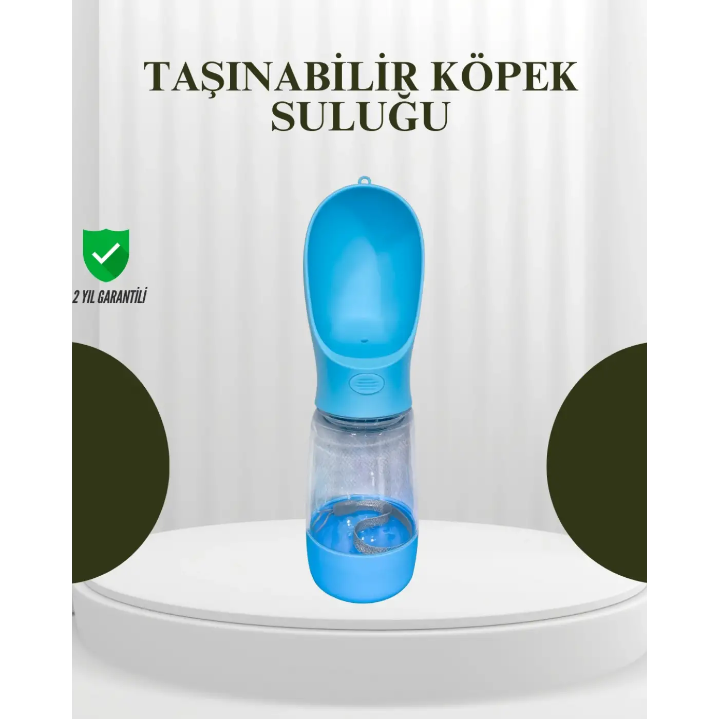 Gıda Sınıfı Malzemeli Evcil Hayvan Su Şişesi BPA İçermez Tek Tuş Kontrol