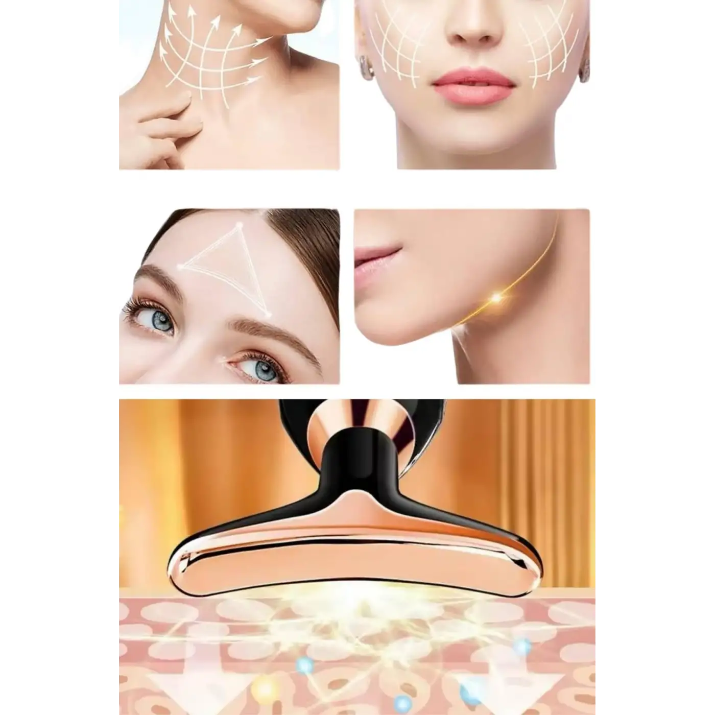 Gıdık Ve Sarkma Giderici Boyun Ve Yüz Güzellik Cihazı Pilli