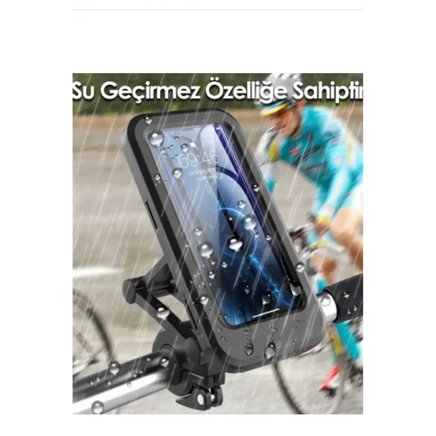 Gidon Bağlantılı Su Geçirmez Mıknatıslı Motorsiklet Telefon Tutucu