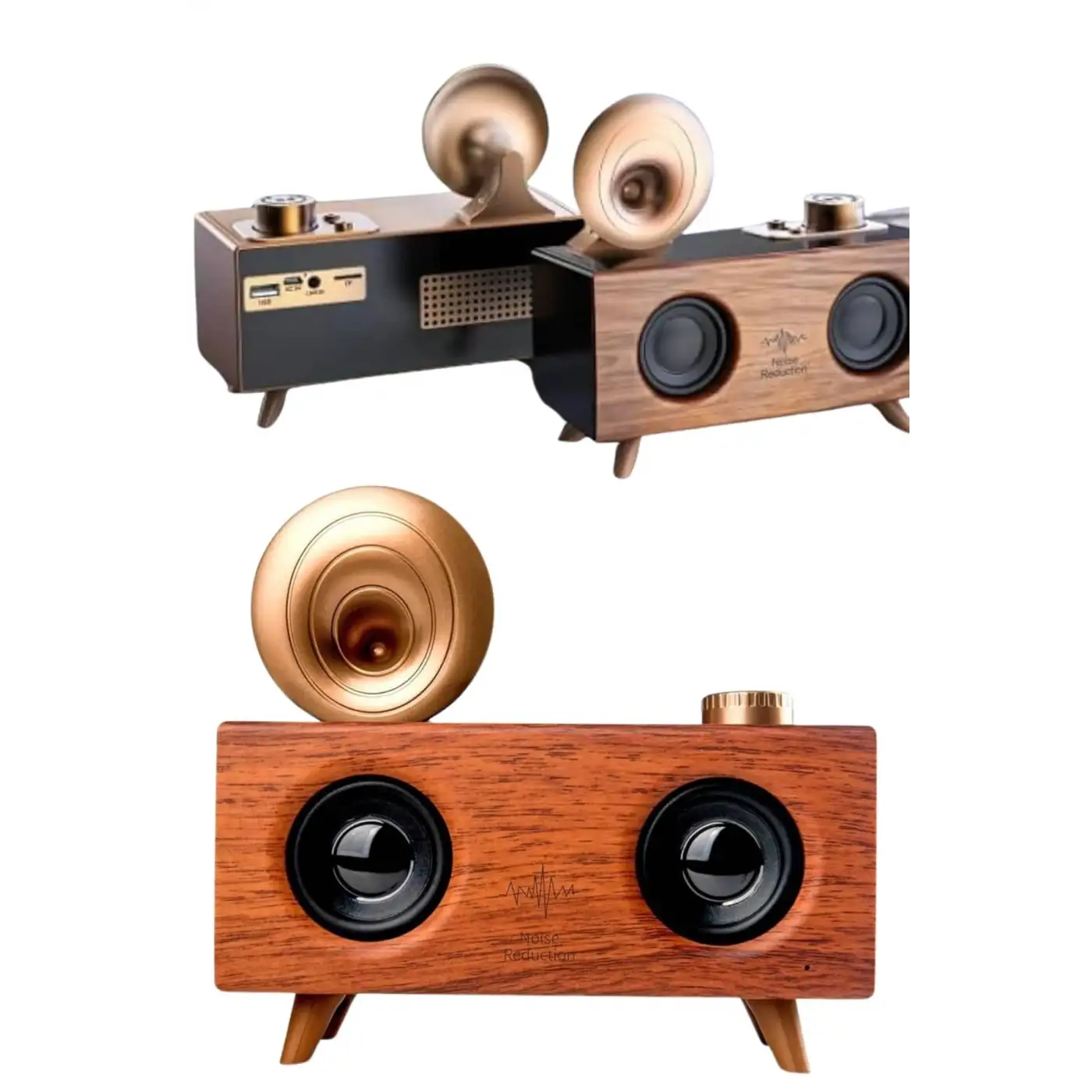 Gramafon Radyo Bluetooth Hoparlör Nostaljik Radyo FM Radyo