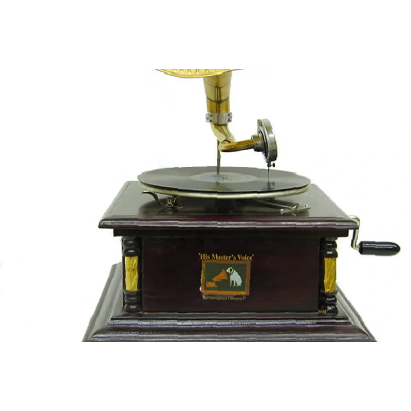 Gramofon Kare Köşeleri Bronz İşli 533