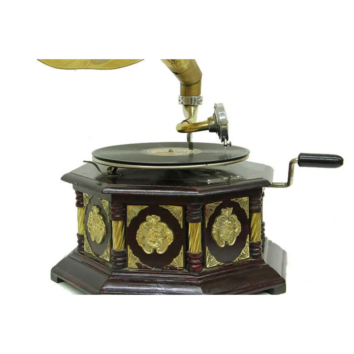 Gramofon Sekizgen Bronz Kakma