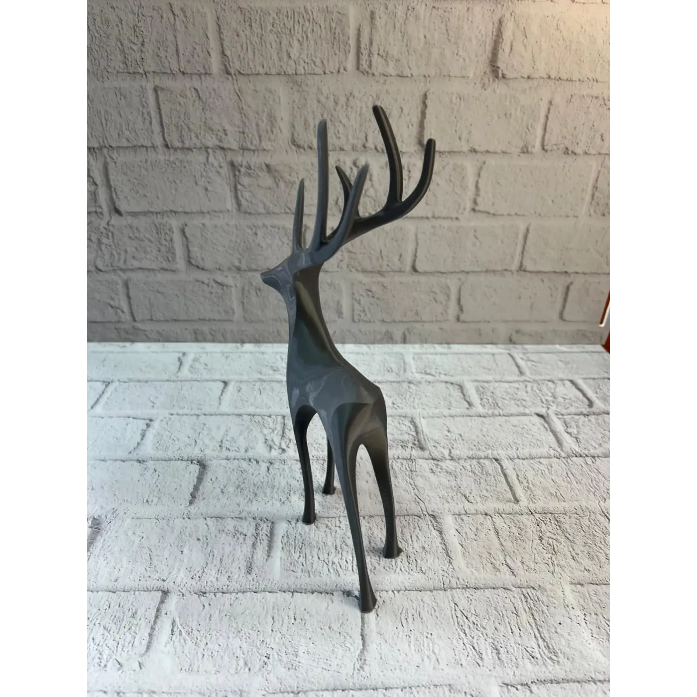 Gri Geyik Biblo Minimal Tasarım Şık Ev Aksesuarı